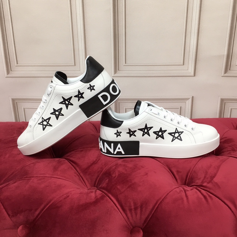 Weiße Portofino Stars-Sneaker von Dolce & Gabbana - EUR FASHION