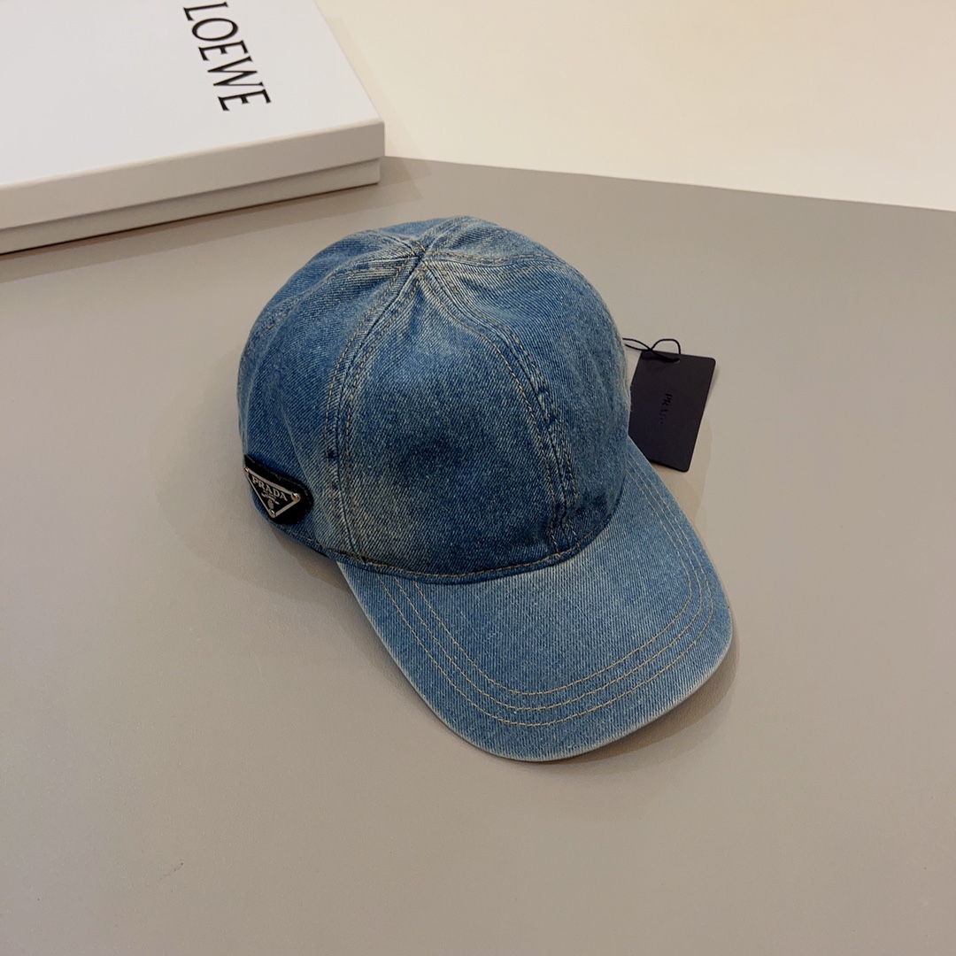 Prada Denim-Baseballkappe - EUR FASHION