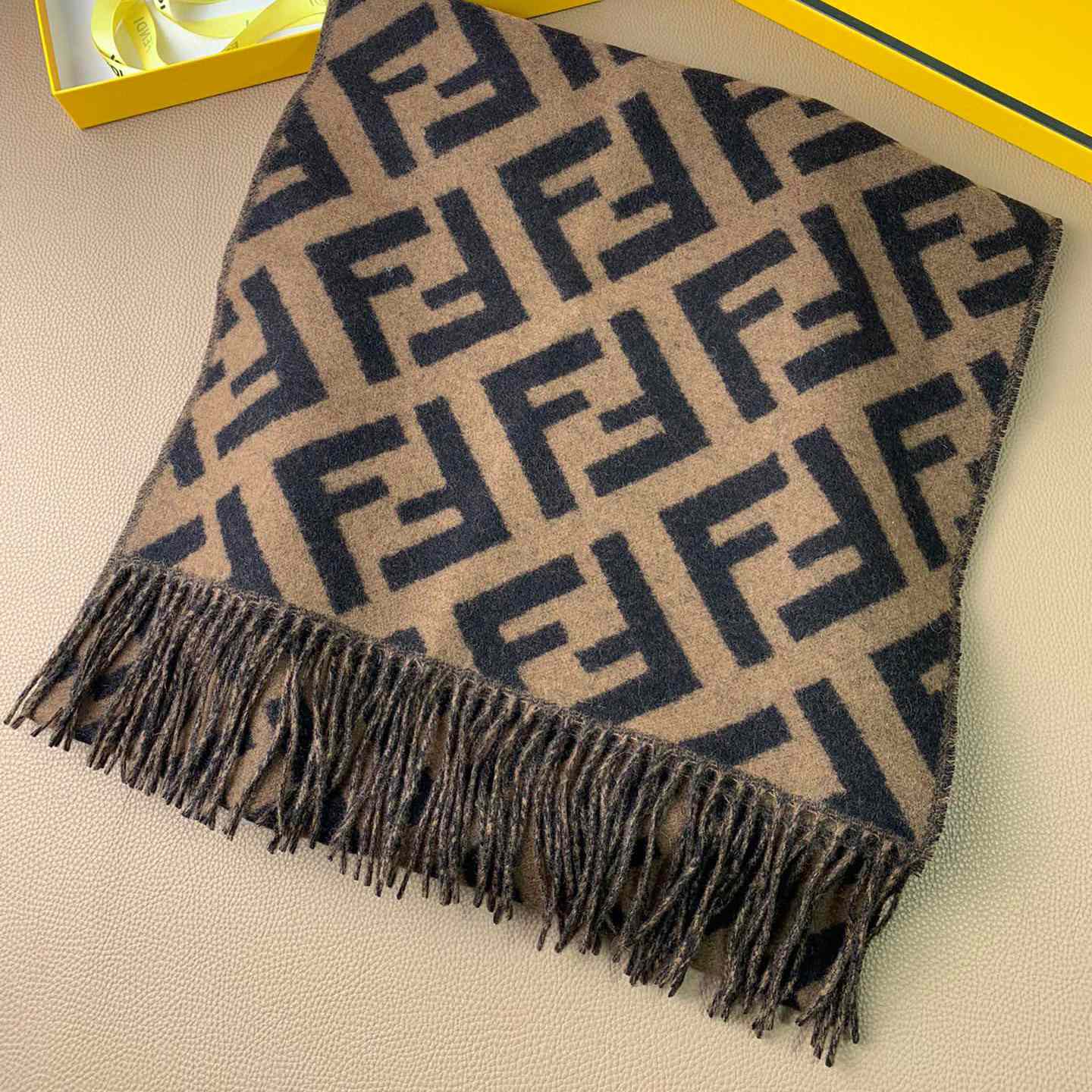 Fendi Brown Cashmere Scarf - EUR FASHION