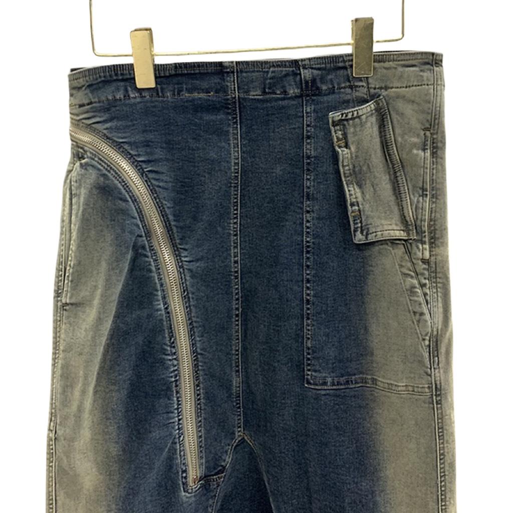 Rick Owens Drkshdw Aircut Washed Denim Shorts - EUR FASHION