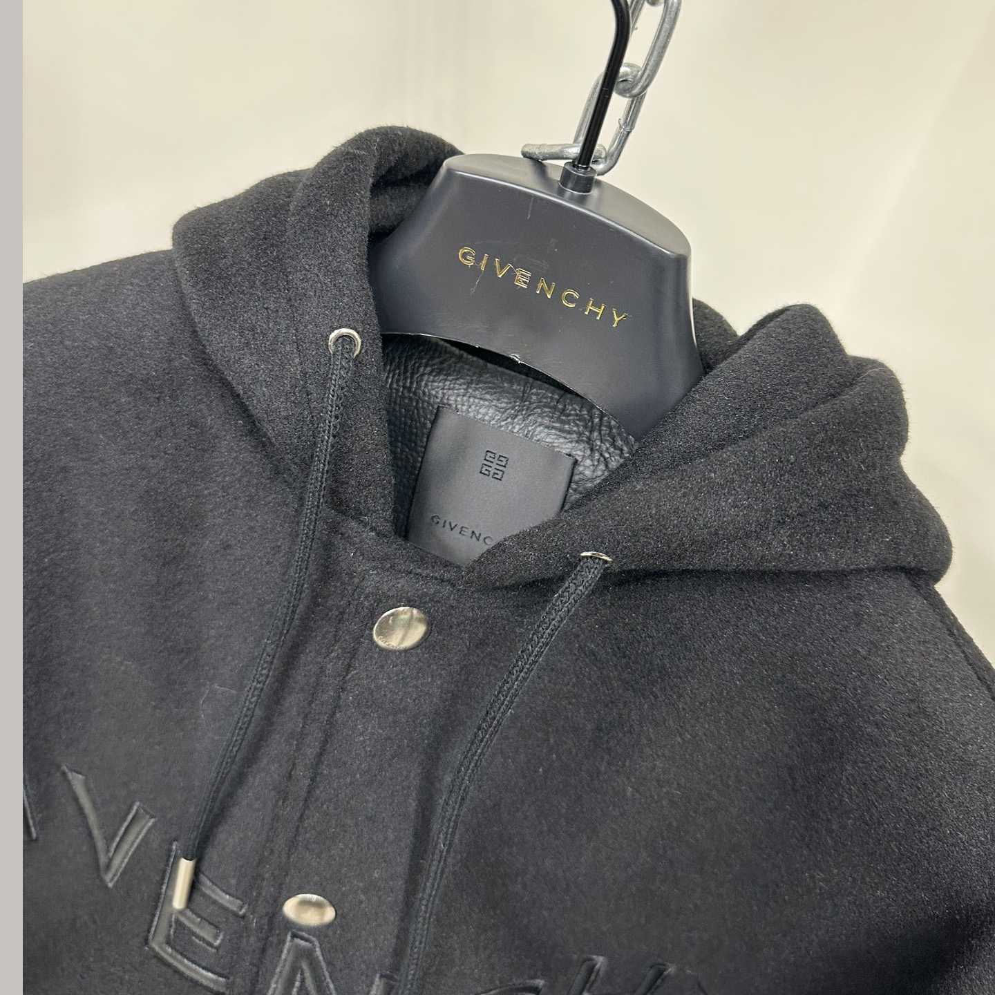Givenchy Raised-logo Hooded Varsity Jacket - EUR FASHION