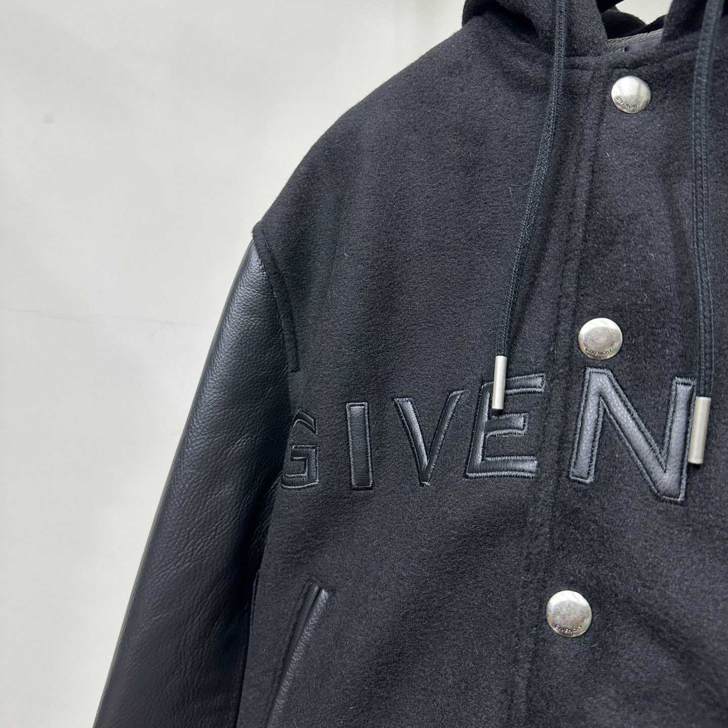 Givenchy Raised-logo Hooded Varsity Jacket - EUR FASHION