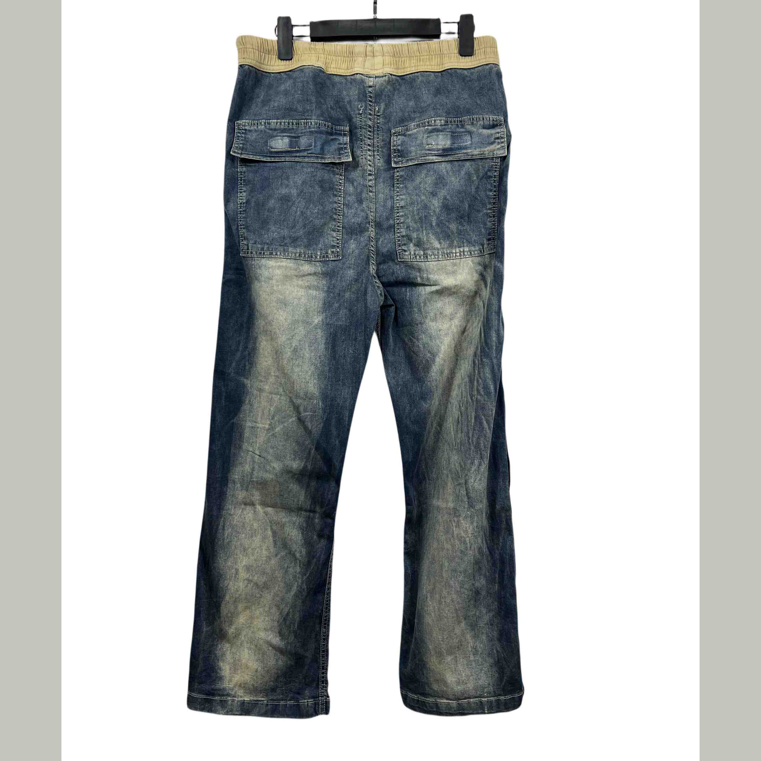 Rick Owens Hustler Denim Pusher-Hose<br>
 - EUR FASHION