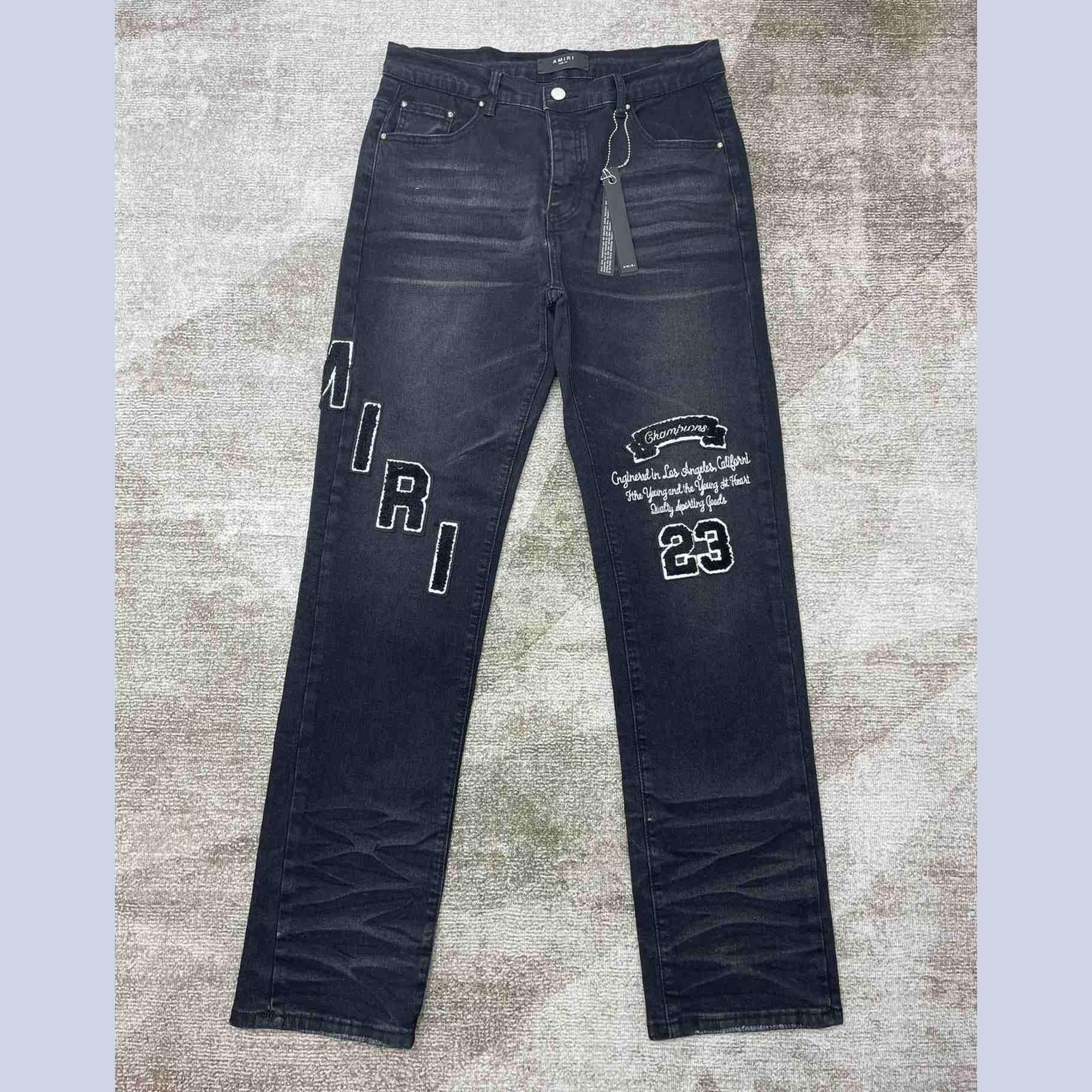 Amiri Schwarze Applikationsjeans 0079<br>
 - EUR FASHION