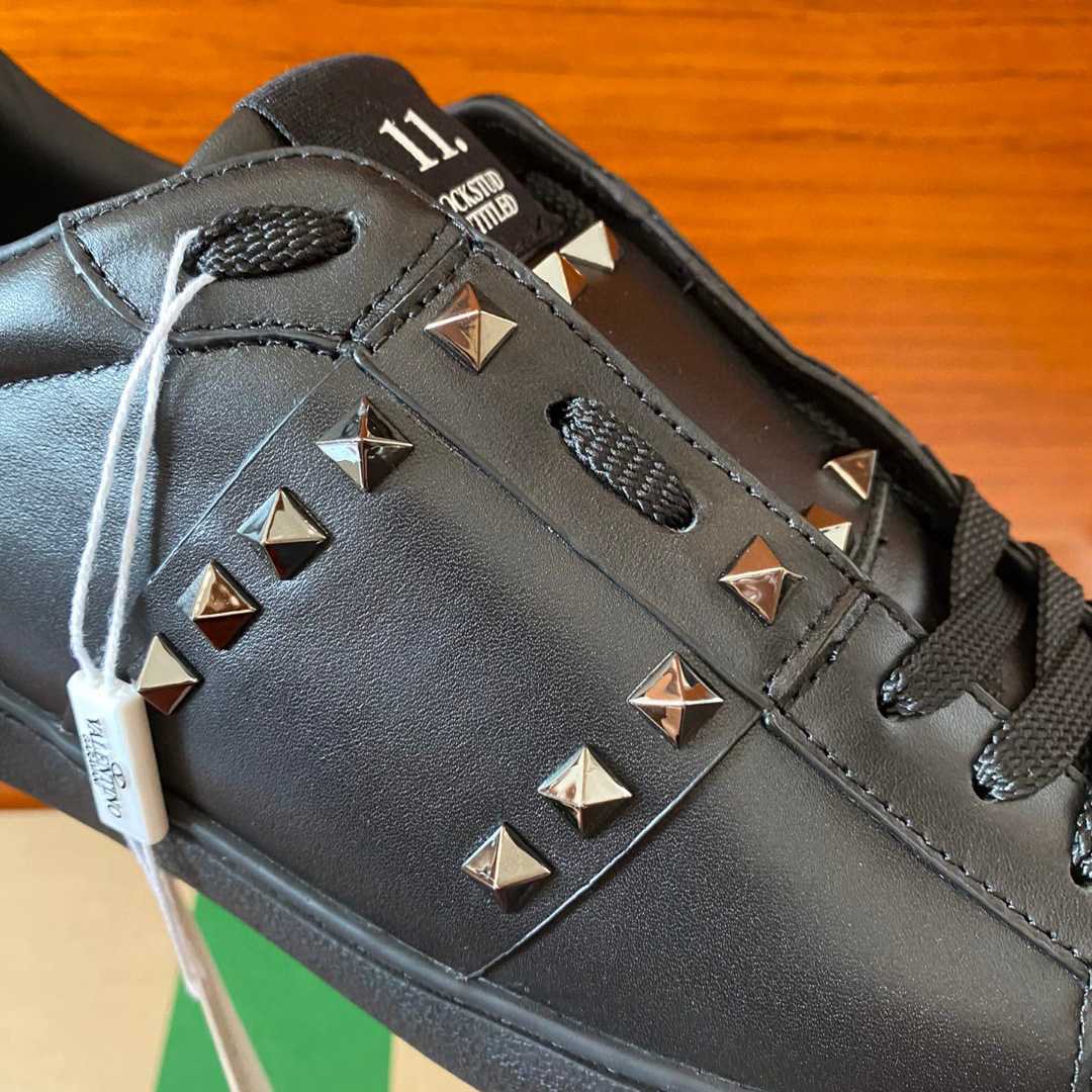 Valenti Rockstud Untitled Noir Kalbsleder-Sneaker<br>
 - EUR FASHION