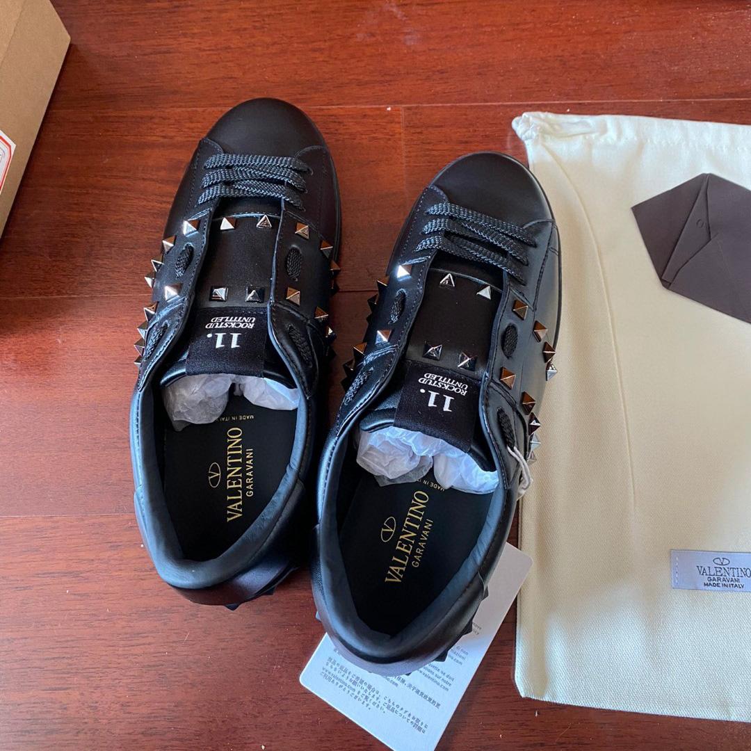 Valenti Rockstud Untitled Noir Kalbsleder-Sneaker<br>
 - EUR FASHION