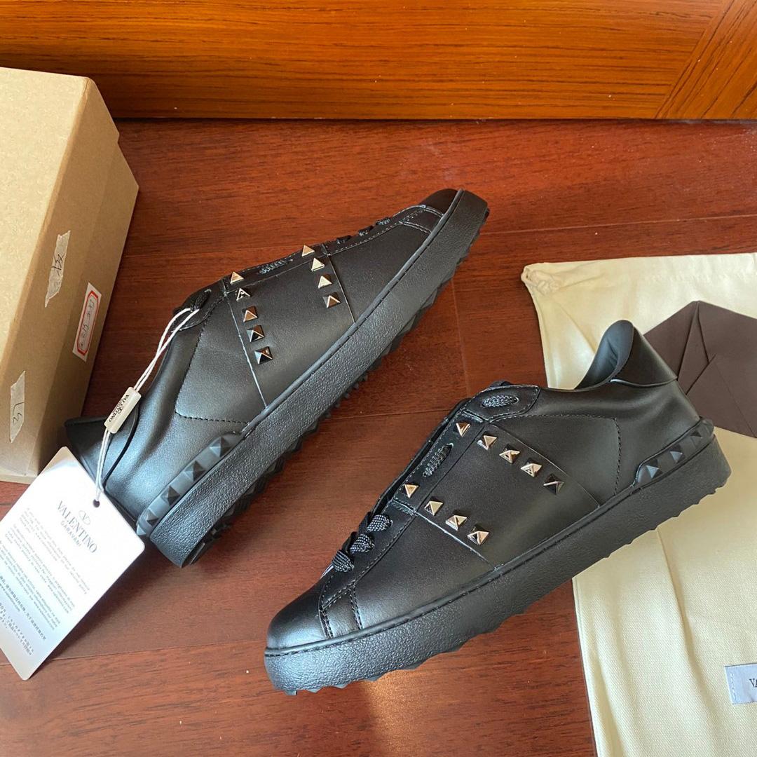 Valenti Rockstud Untitled Noir Kalbsleder-Sneaker<br>
 - EUR FASHION
