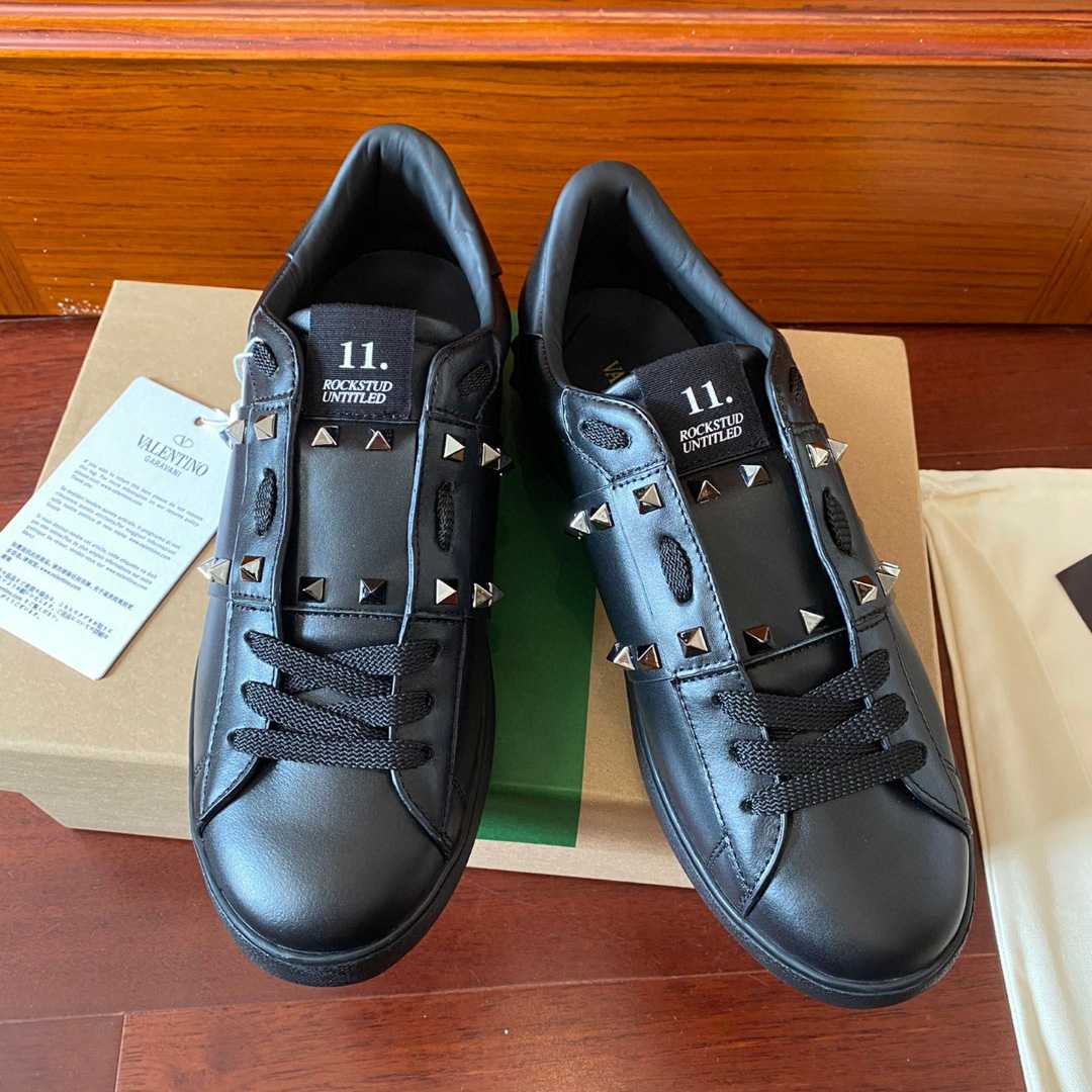 Valenti Rockstud Untitled Noir Kalbsleder-Sneaker<br>
 - EUR FASHION