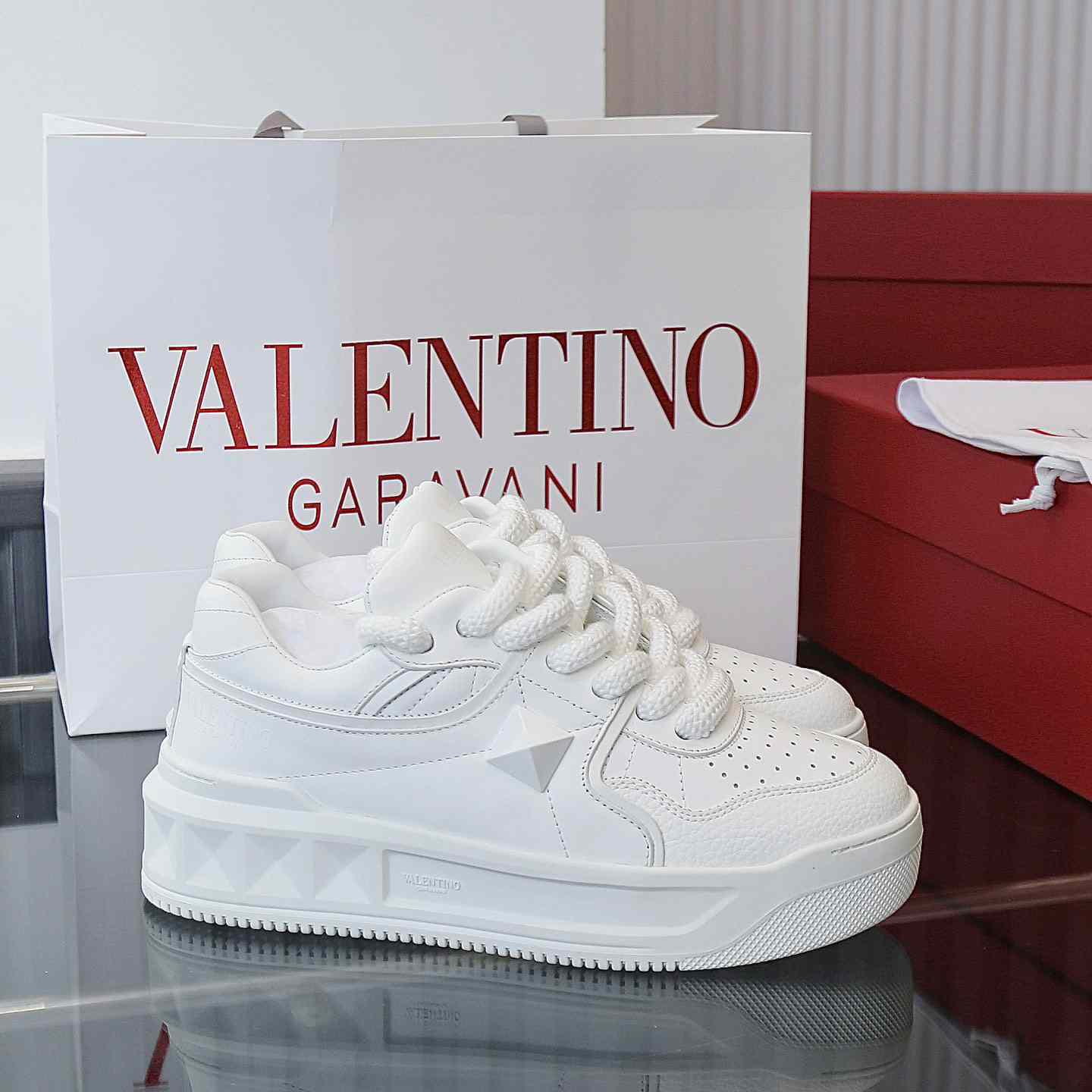 Valenti Garavani One Stud Jacquard-Sneaker<br>
 - EUR FASHION