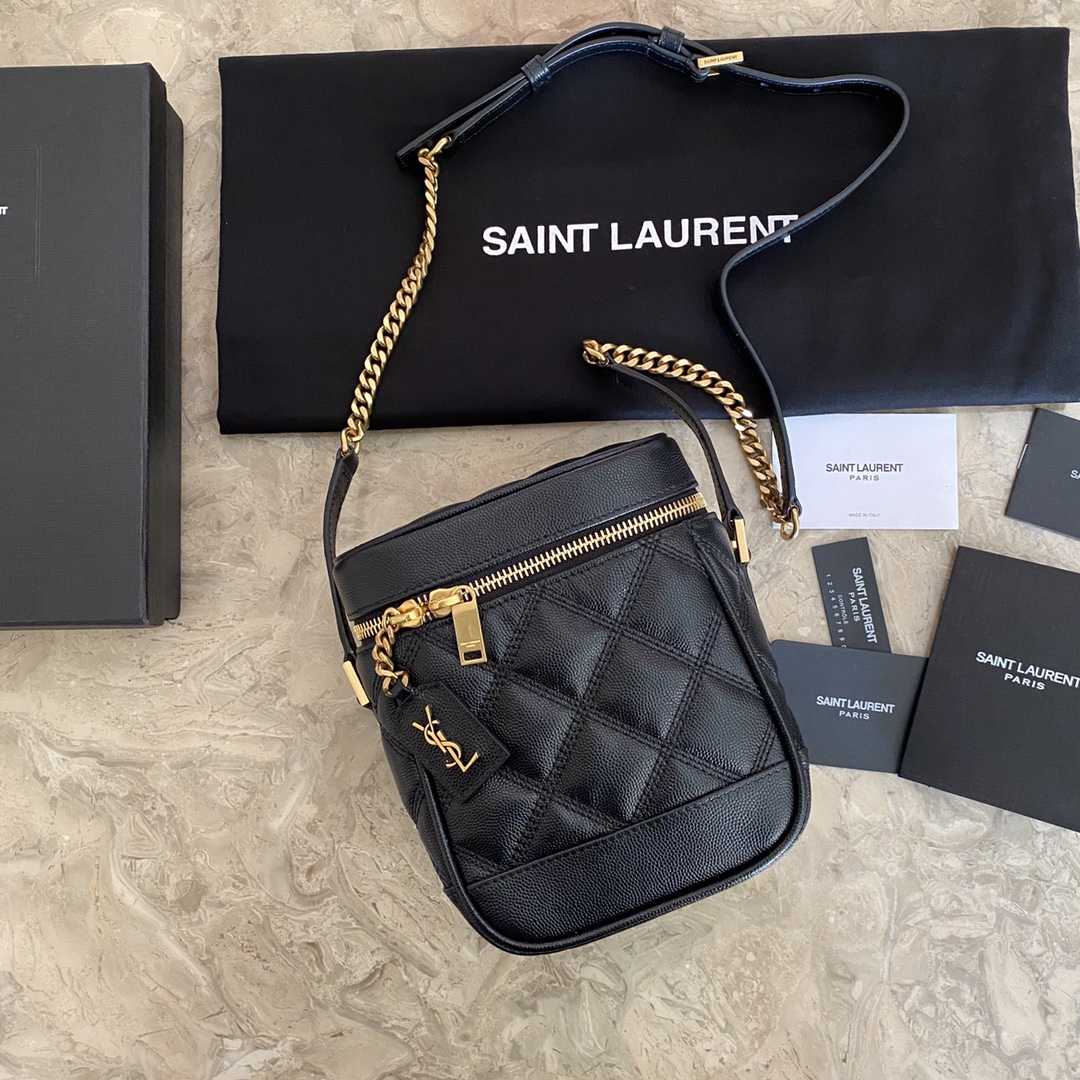 Saint Laurent Vanity Case Umhängetasche aus Matelassé-Leder (14,5 x 16,5 x 9 cm)<br>
 - EUR FASHION