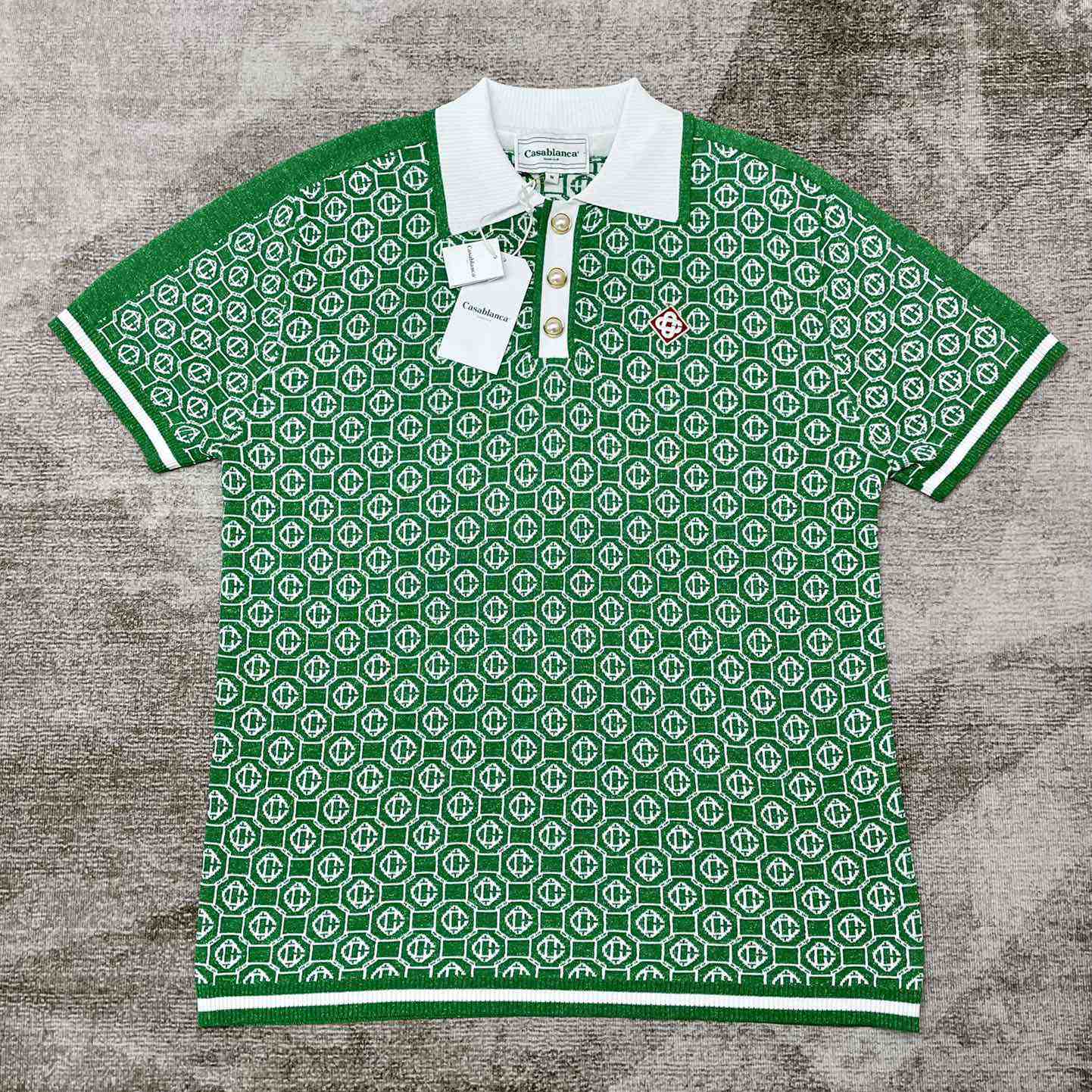 Casablanca Lurex-Jacquard-Poloshirt<br>
 - EUR FASHION