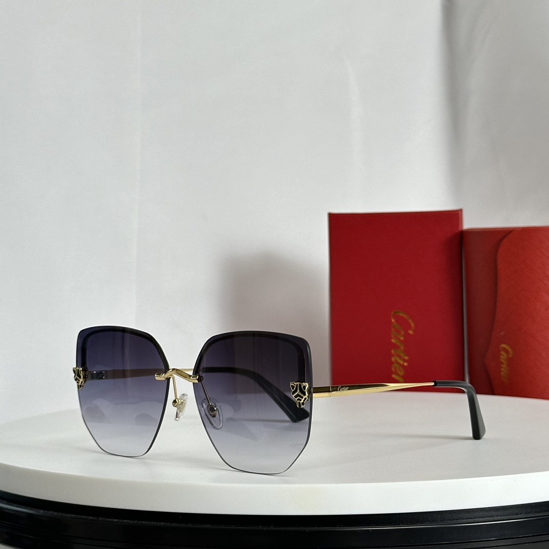 Cartier Panthère-Sonnenbrille mit Schmetterlingsrahmen und Logo CT0432S<br>
 - EUR FASHION