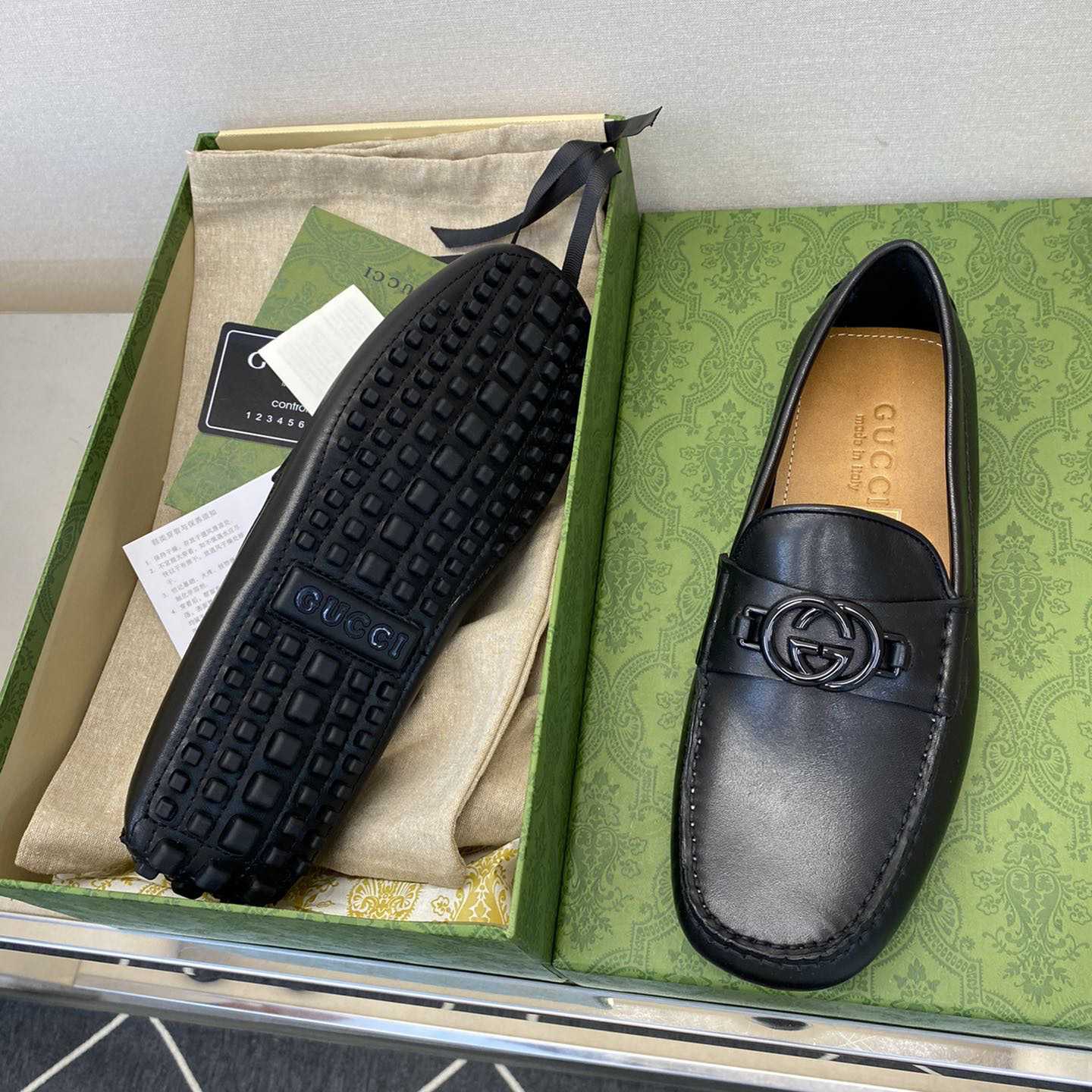 Gucci Ayrton Fahrschuh mit GG-Logo<br>
 - EUR FASHION