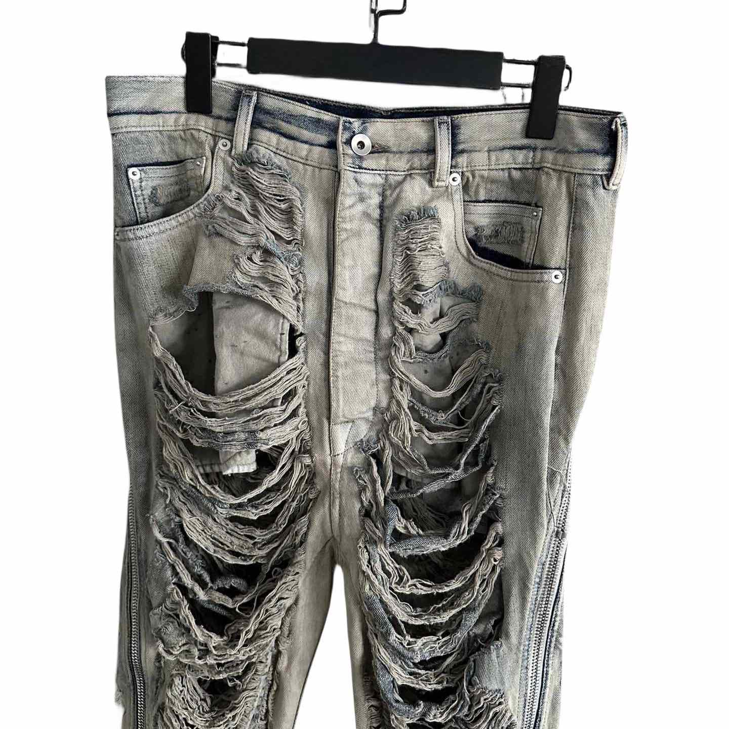 Rick Owens Distressed-finish Slim-cut Jeans - EUR FASHION