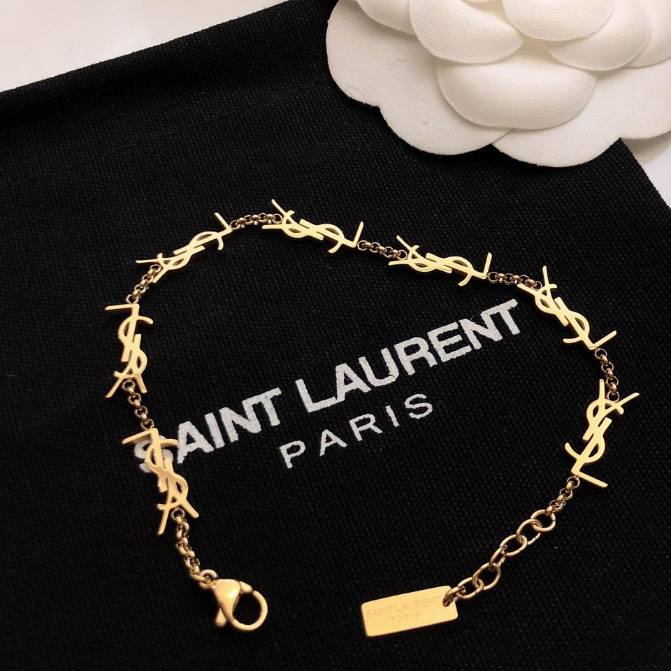 Saint Laurent Cassandre Multi-Charm-Armband aus Metall<br>
 - EUR FASHION