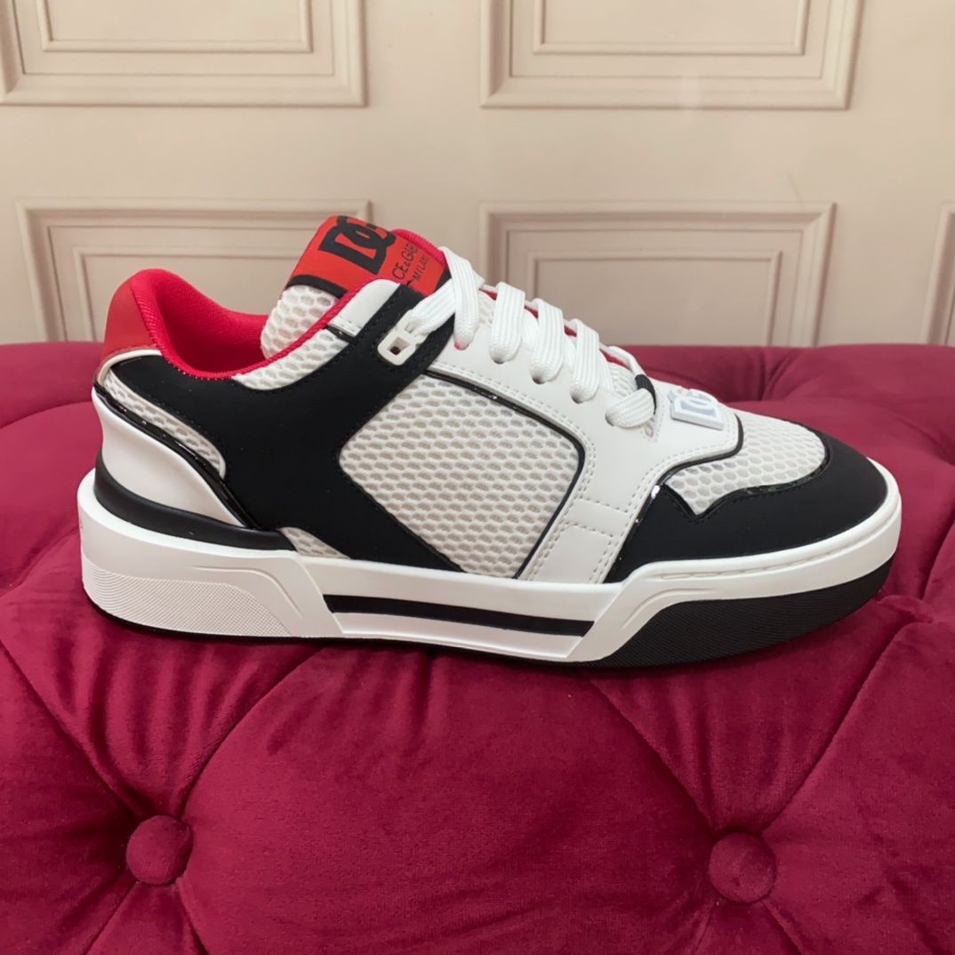 Dolce & Gabbana Mixed-material New Roma Sneakers - EUR FASHION