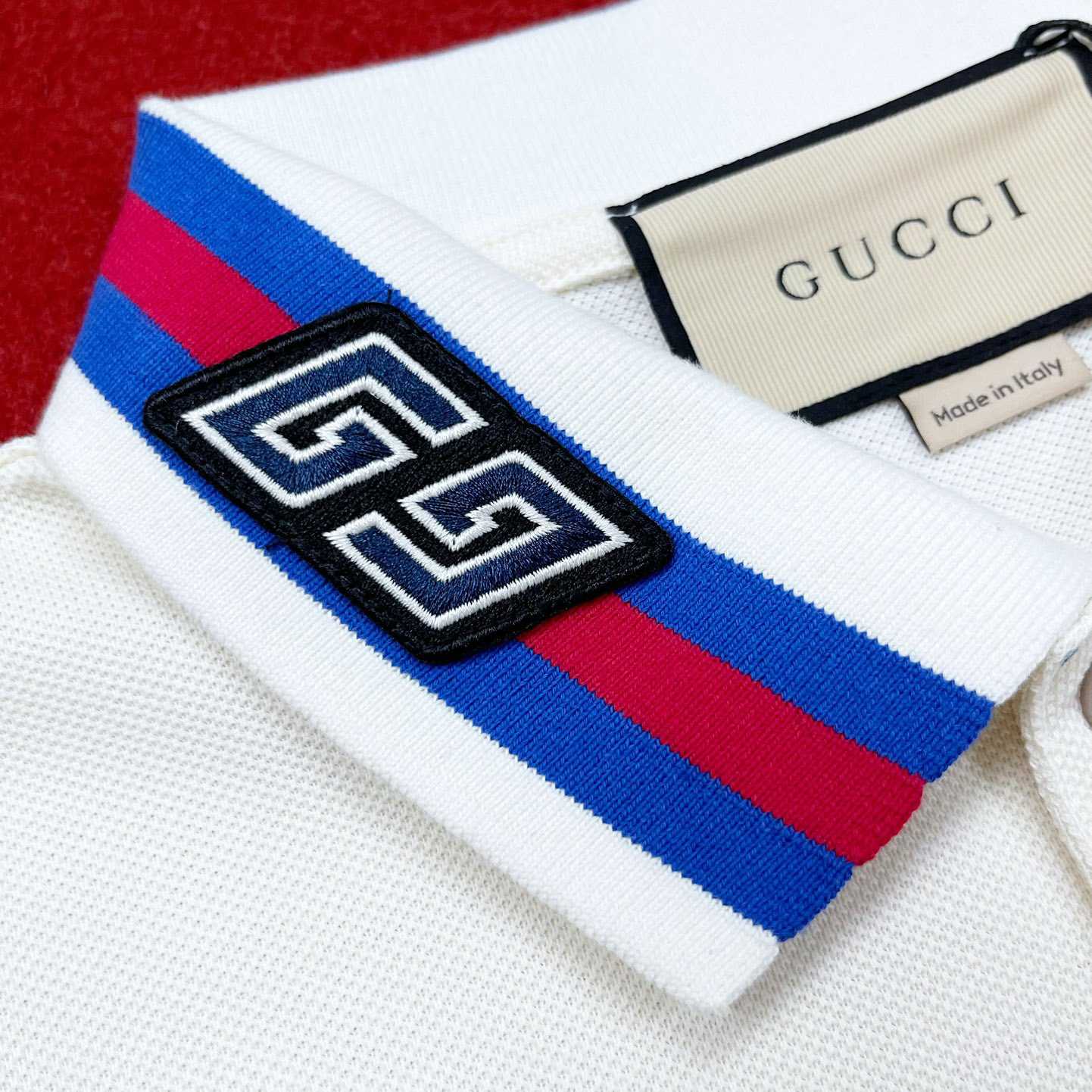 Gucci Cotton Piquet Polo With Web Collar - EUR FASHION