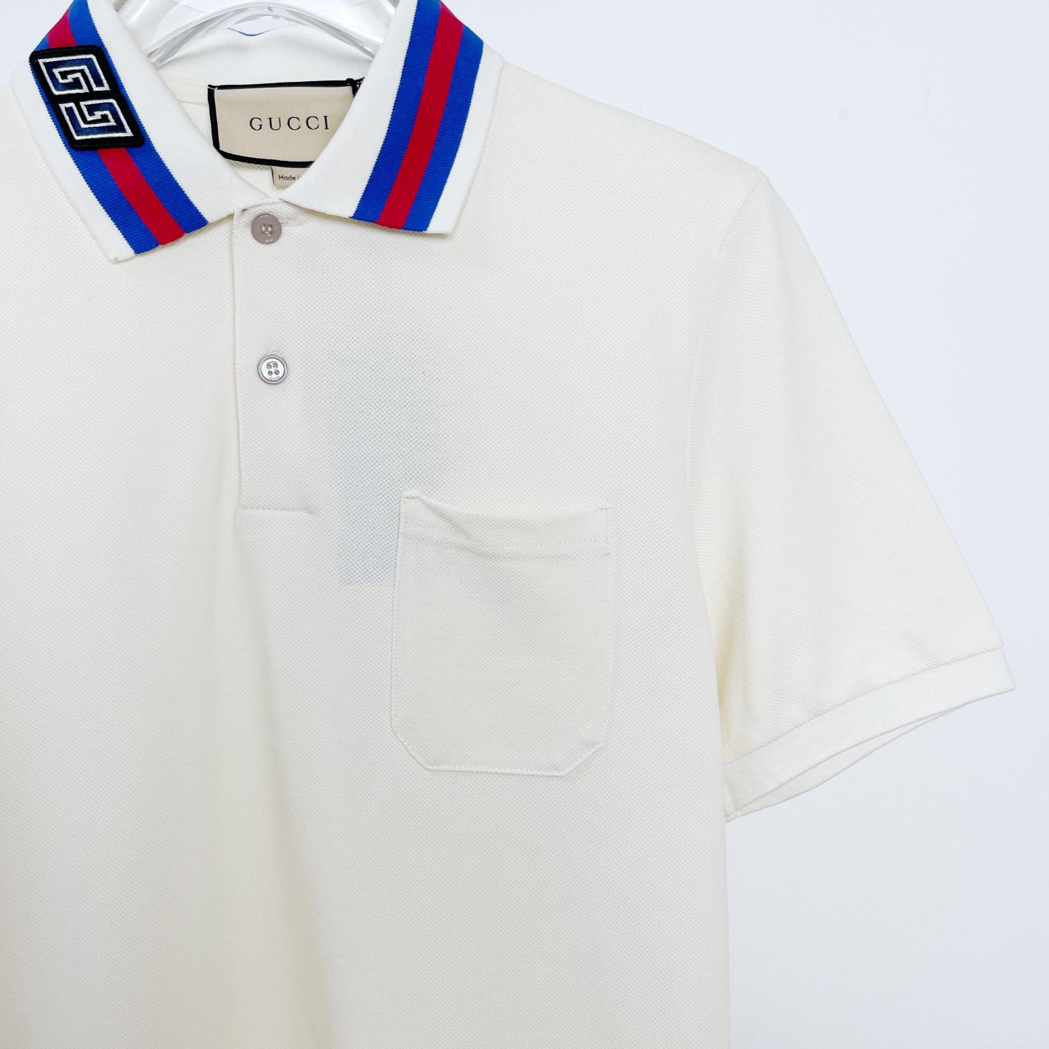 Gucci Cotton Piquet Polo With Web Collar - EUR FASHION