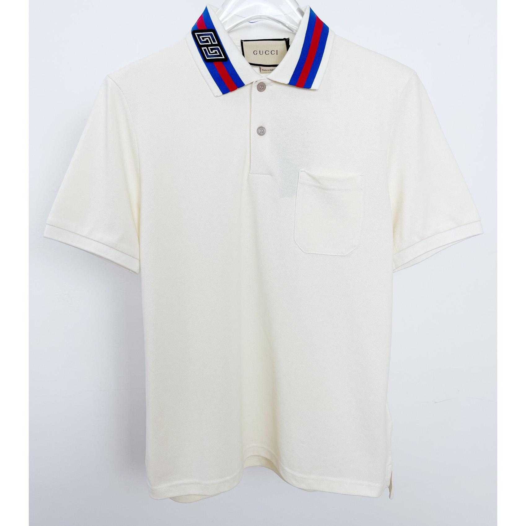 Gucci Cotton Piquet Polo With Web Collar - EUR FASHION