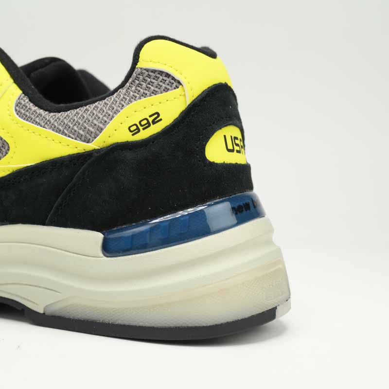 New Balance 992 Black And Yellow Sneakers      M992FG  - EUR FASHION