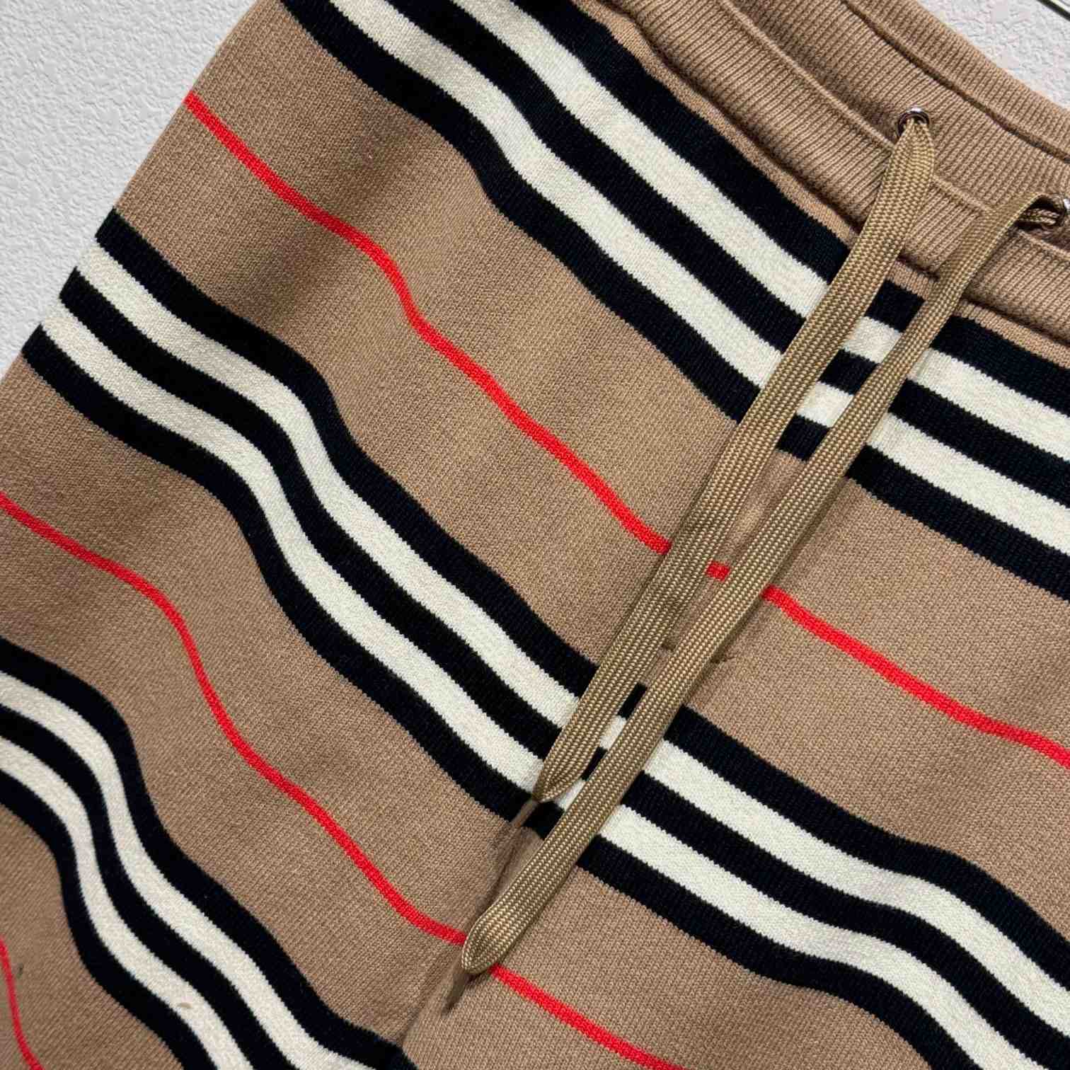 Burberry Stripe Wool Blend Jacquard Shorts - EUR FASHION