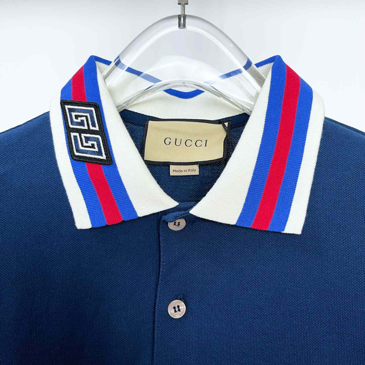 Gucci Cotton Piquet Polo With Web Collar - EUR FASHION