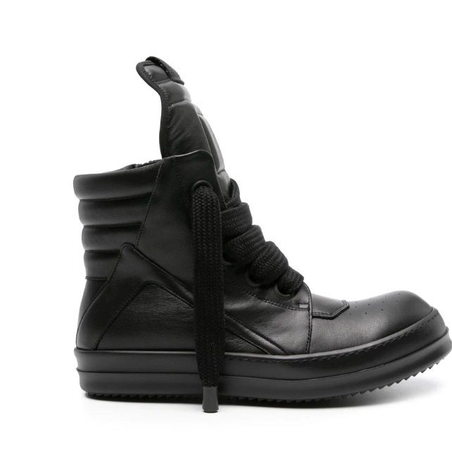 Rick Owens Geobasket High-top Leather Sneakers - EUR FASHION