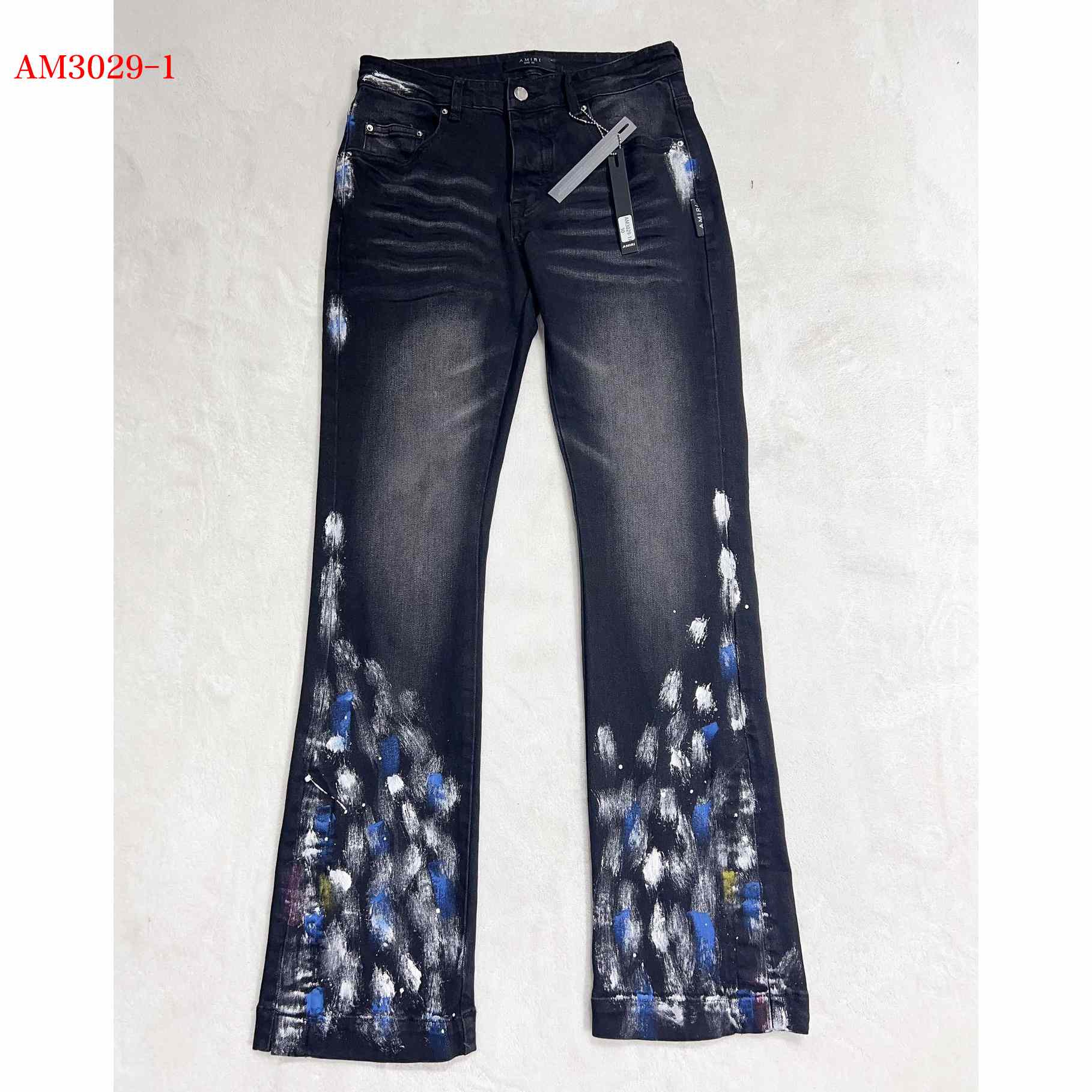 Amiri Paint Splatter Flared Jeans     AM3029-1 - EUR FASHION