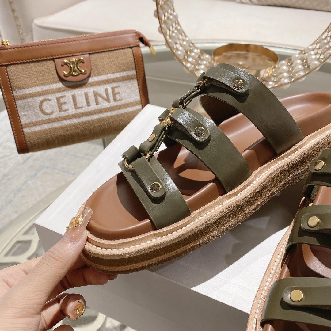 Celine Slides Tippi In Calfskin - Vegetal Tanning  - EUR FASHION