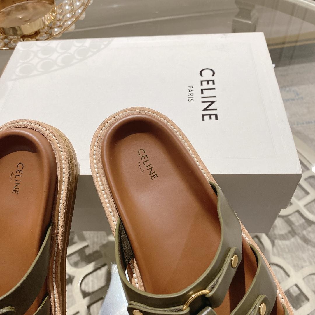 Celine Slides Tippi In Calfskin - Vegetal Tanning  - EUR FASHION