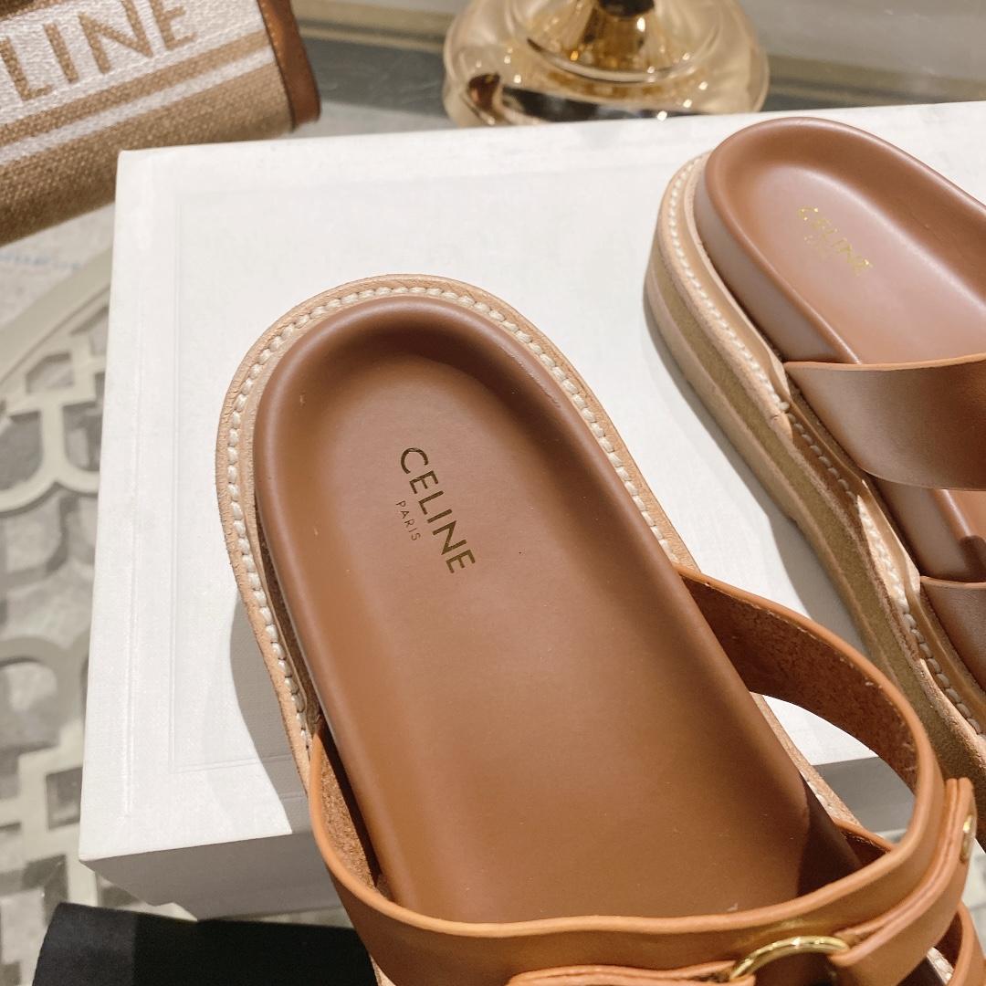 Celine Slides Tippi In Calfskin - EUR FASHION