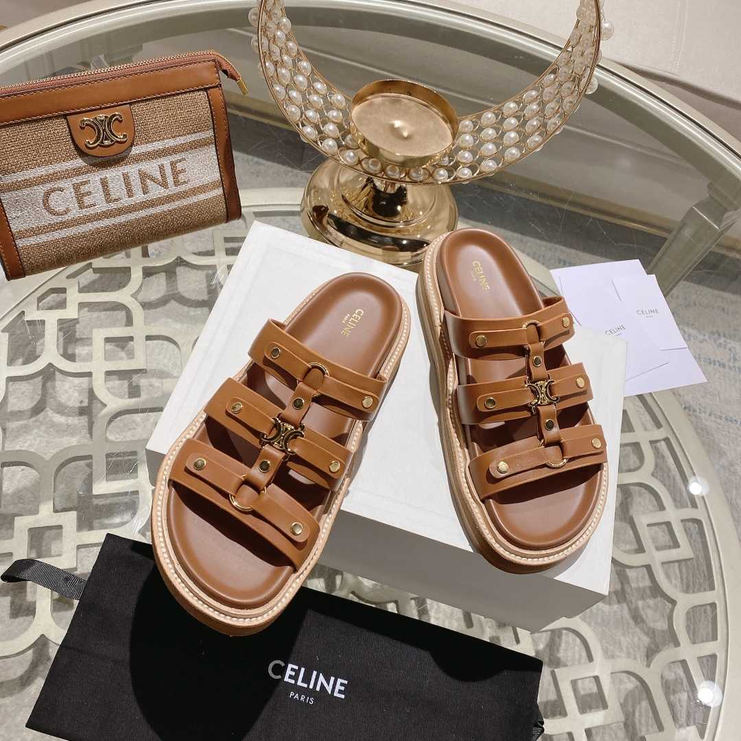 Celine Slides Tippi In Calfskin - EUR FASHION