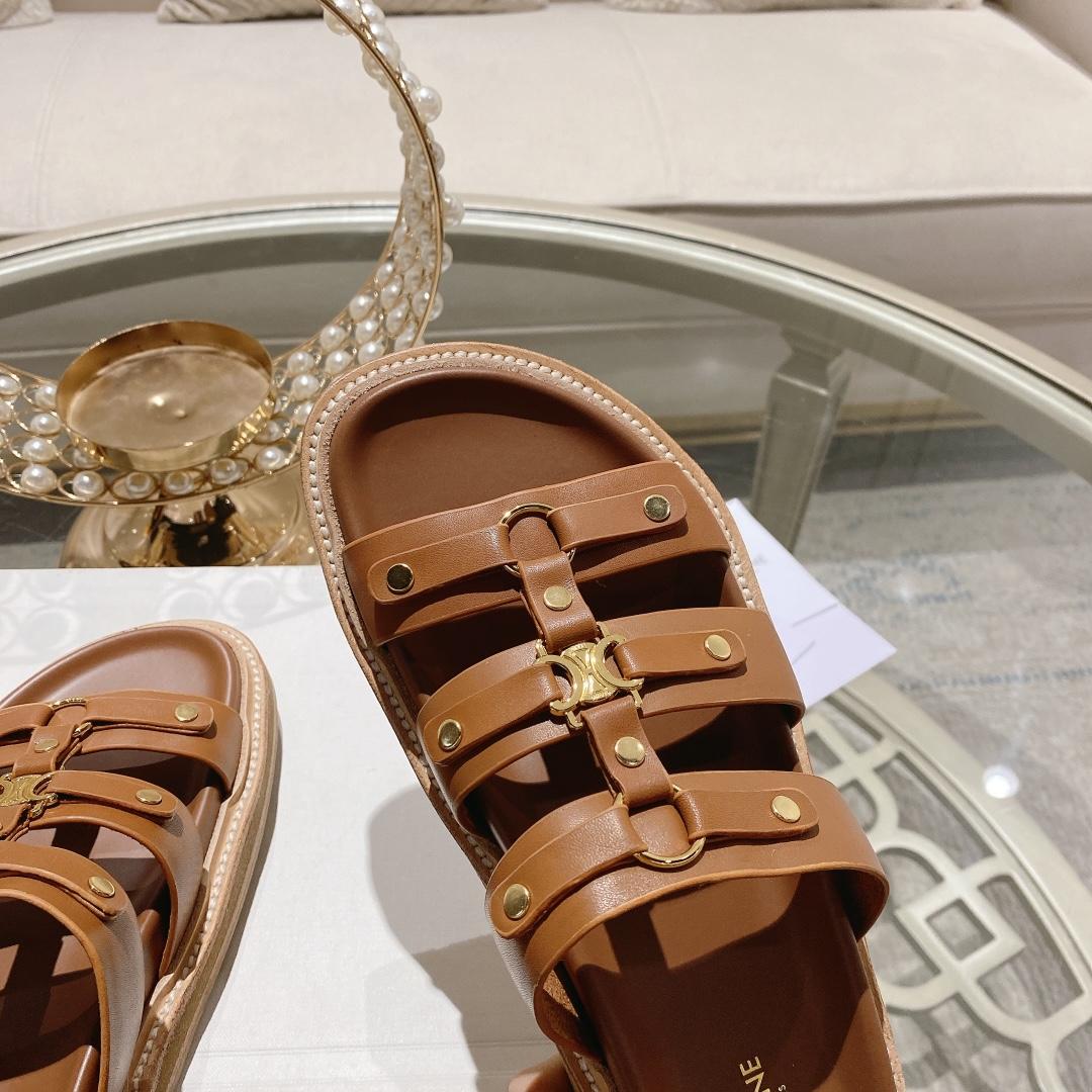 Celine Slides Tippi In Calfskin - EUR FASHION