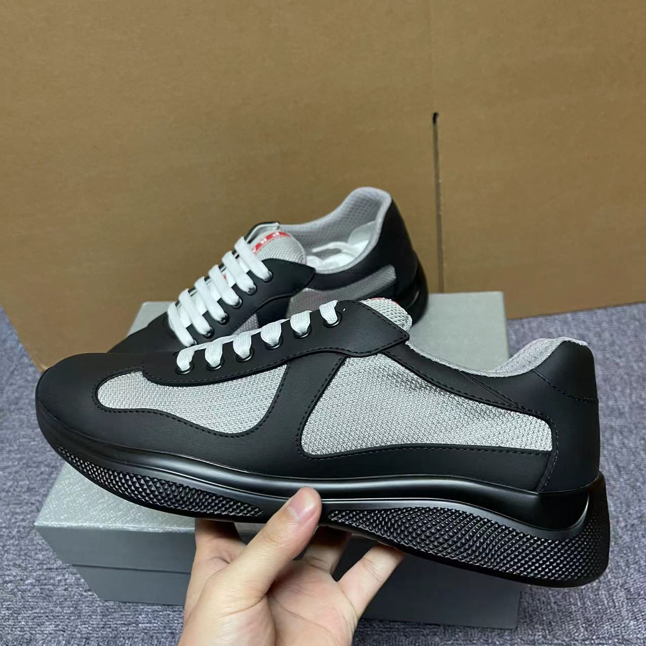 Prada America's Cup Soft Rubber And Bike Fabric Sneakers - EUR FASHION