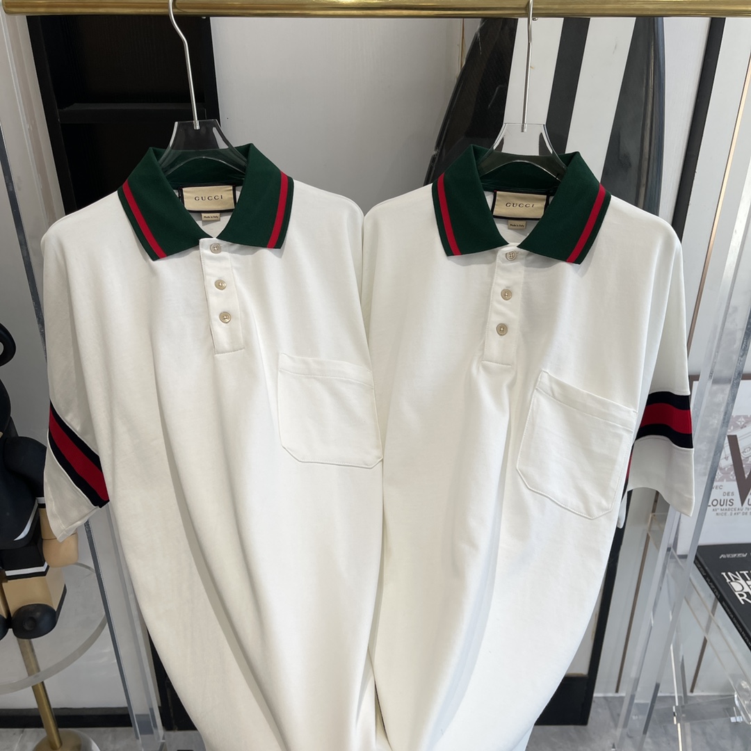 Gucci Cotton Jersey Polo With Web - EUR FASHION