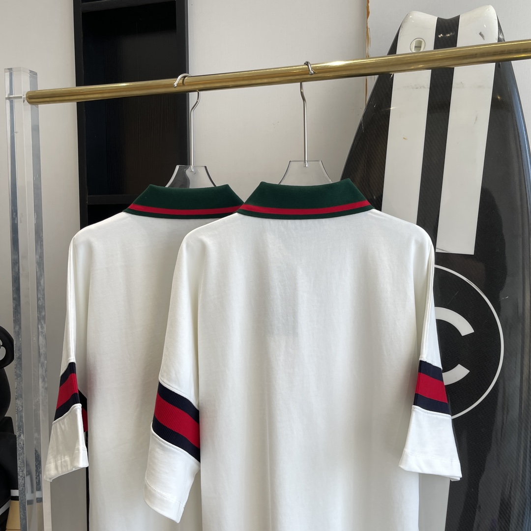 Gucci Cotton Jersey Polo With Web - EUR FASHION