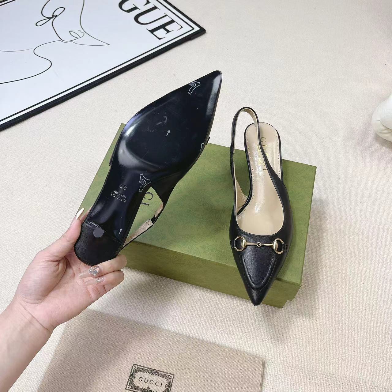 Gucci Women's Horsebit Slingback Pump - EUR FASHION