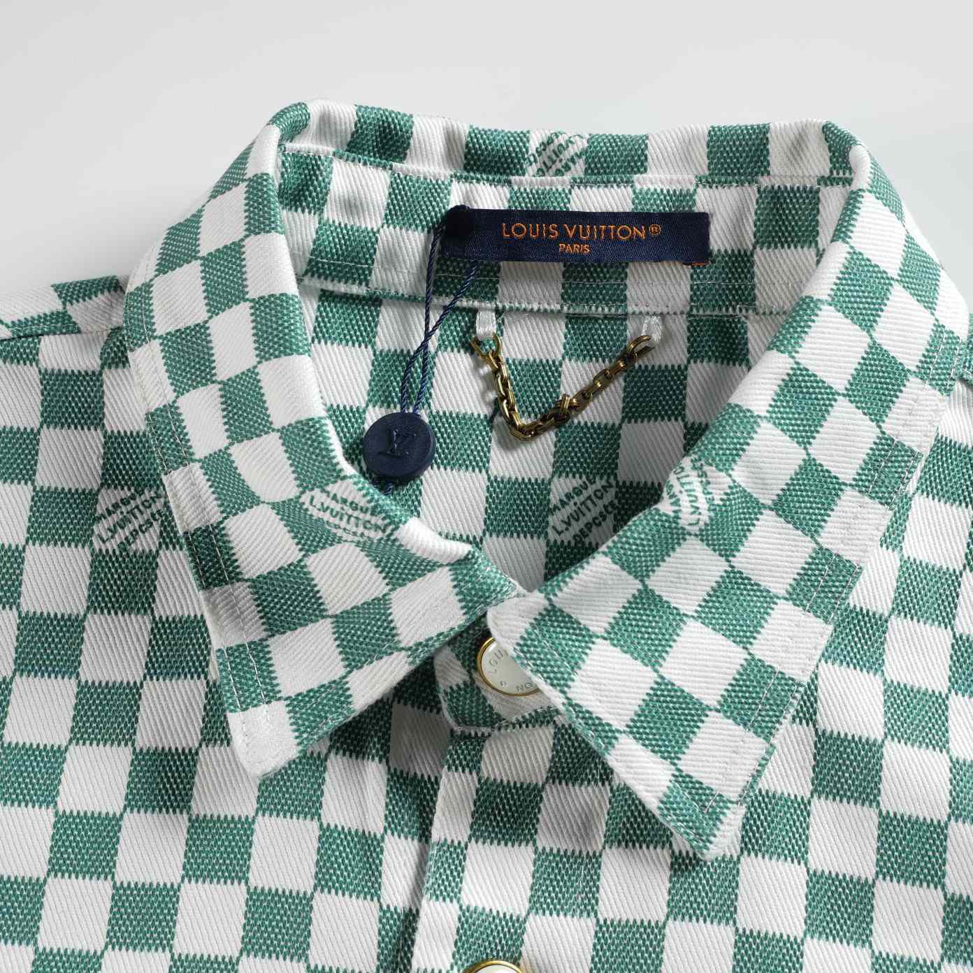 Louis Vuitton Light Damier Denim Overshirt   1AFHUO - EUR FASHION