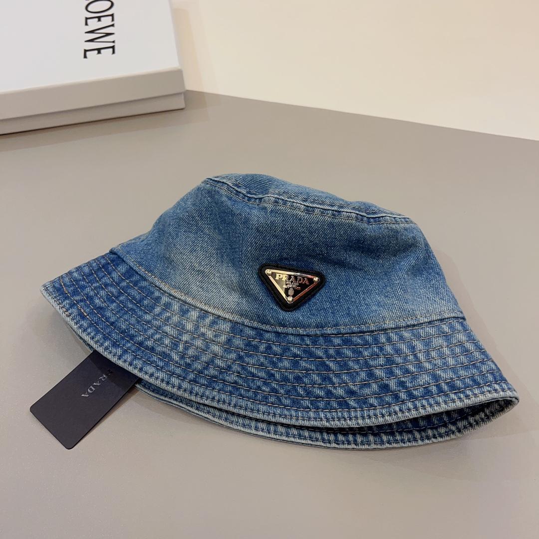 Prada Denim Bucket Hat - EUR FASHION