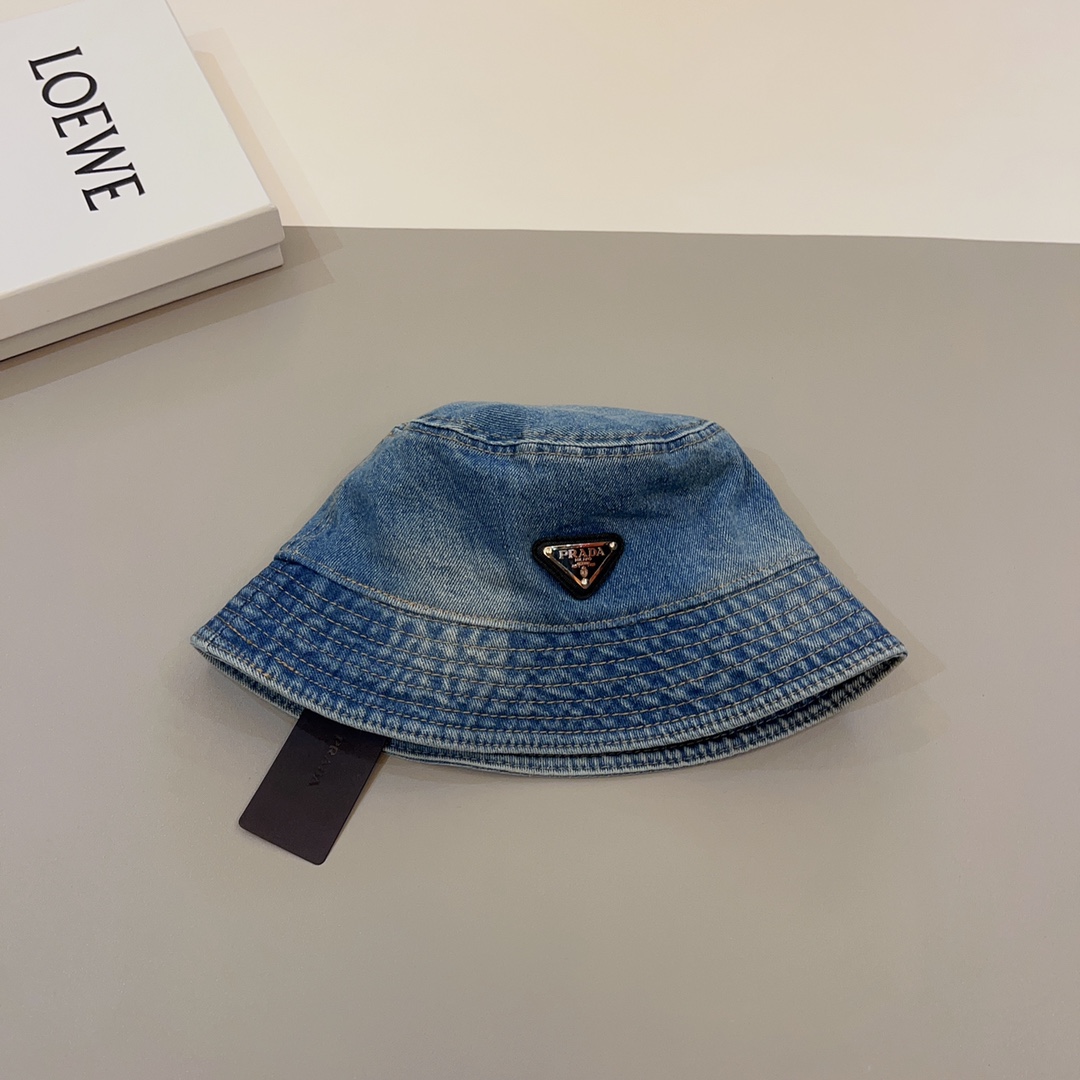 Prada Denim Bucket Hat - EUR FASHION