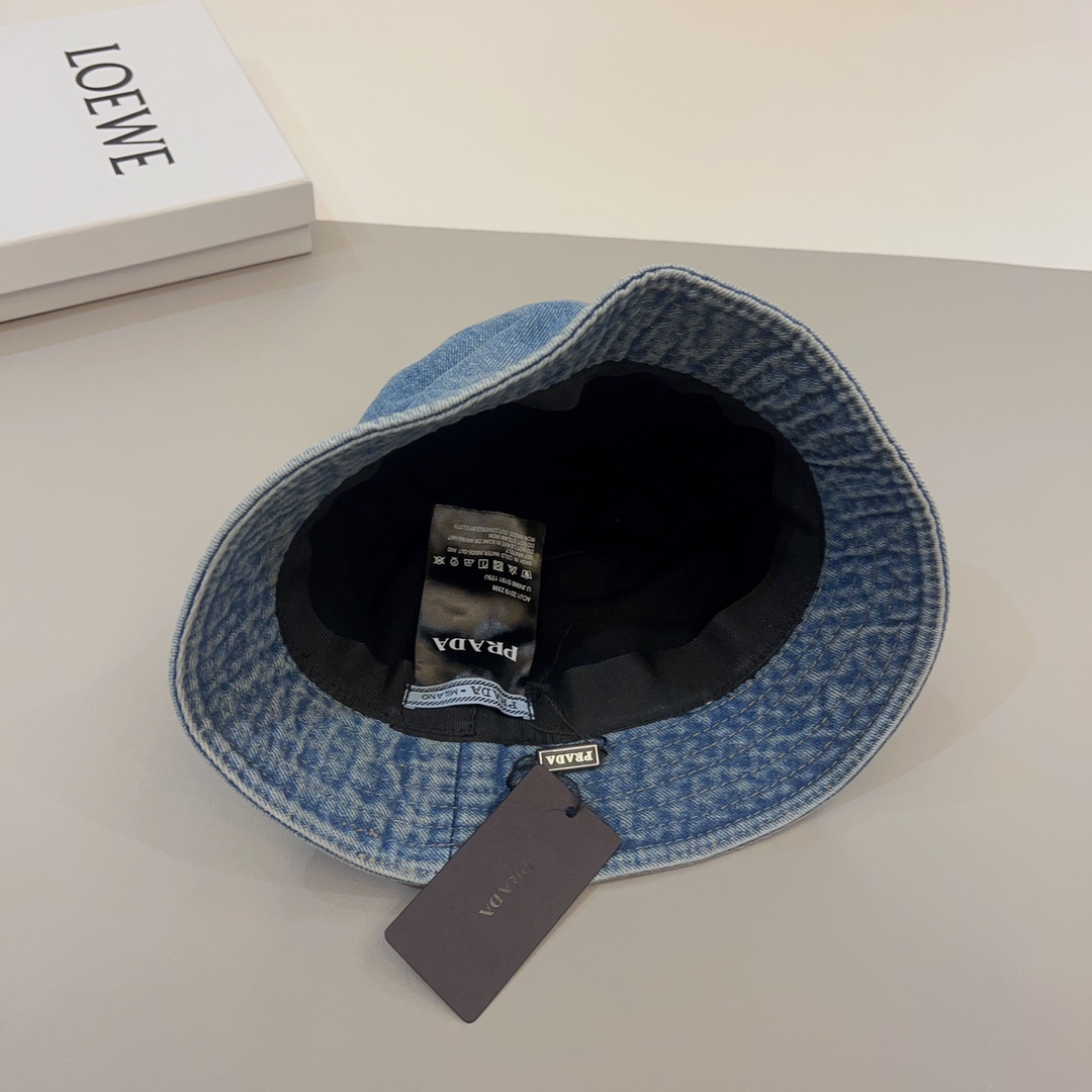 Prada Denim Bucket Hat - EUR FASHION