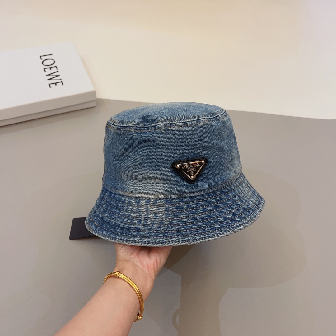 Prada Denim Bucket Hat - EUR FASHION