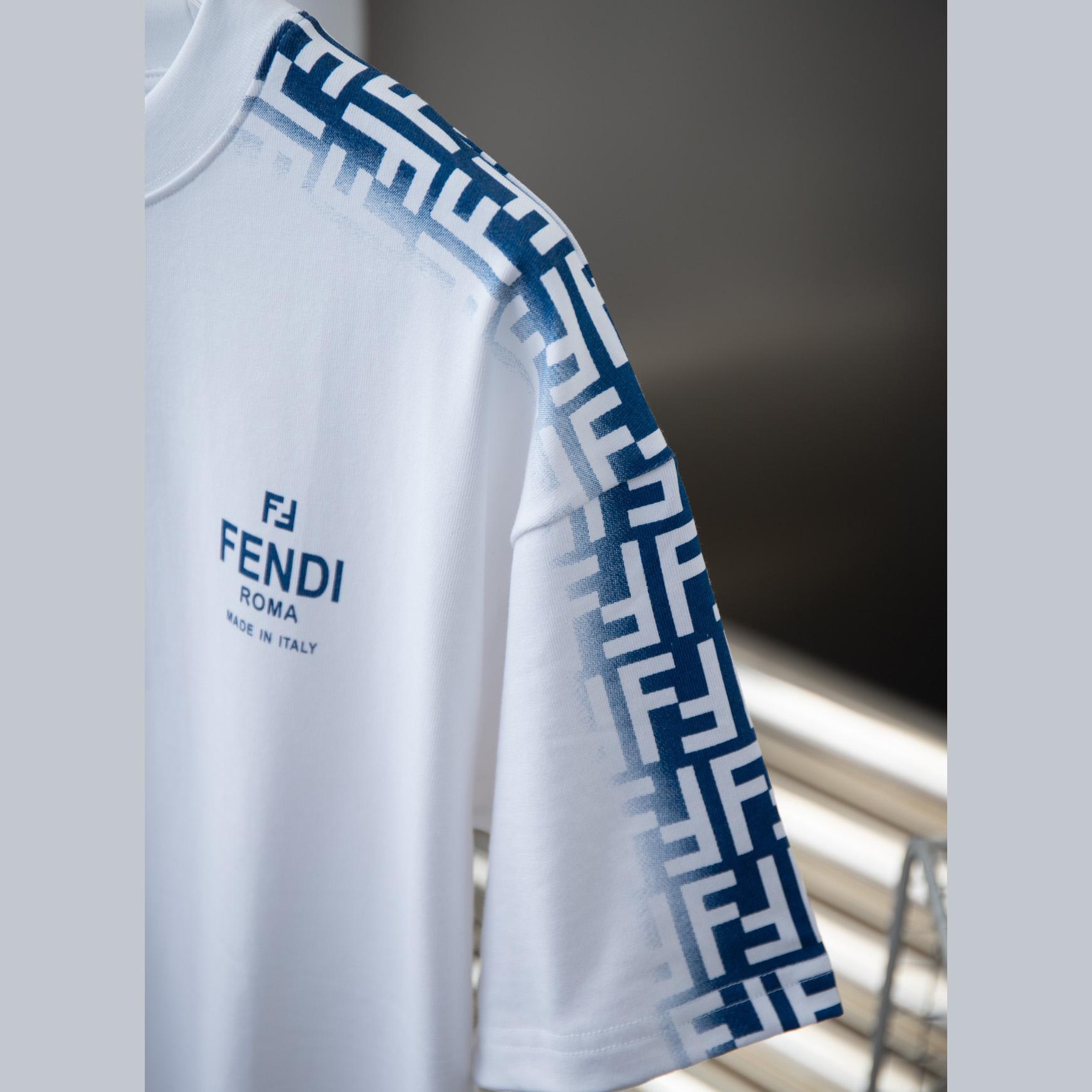 Fendi White Jersey T-shirt - EUR FASHION