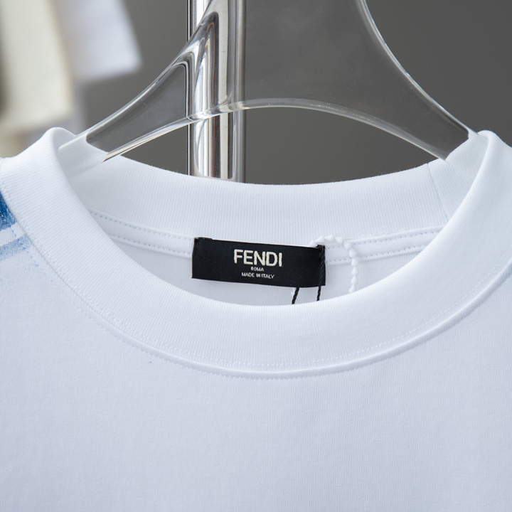 Fendi White Jersey T-shirt - EUR FASHION