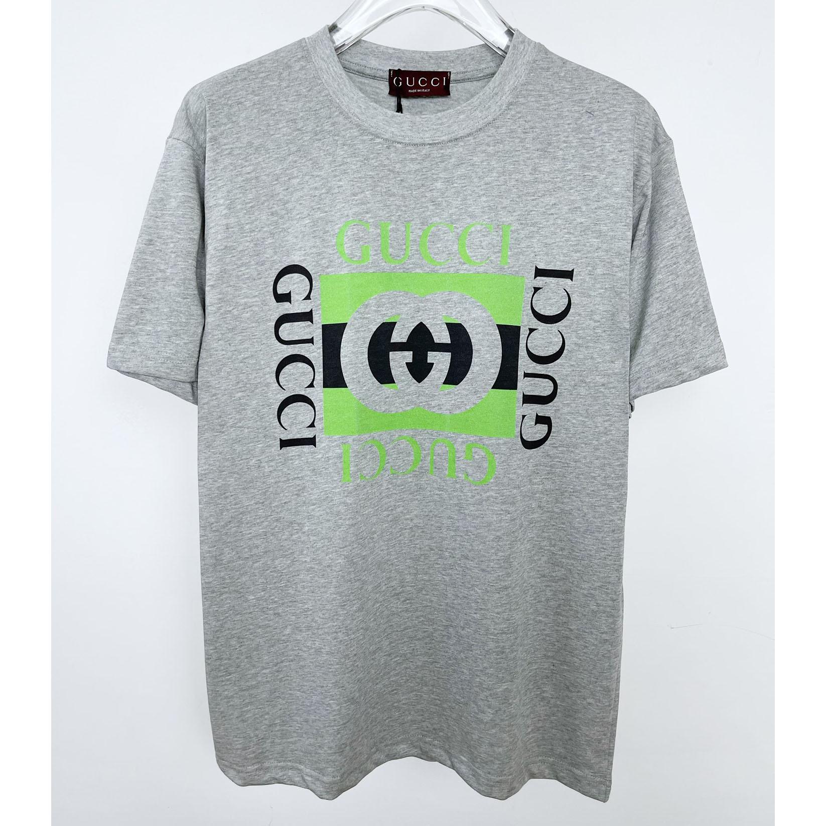 Gucci Cotton Jersey T-shirt With Gucci Print - EUR FASHION