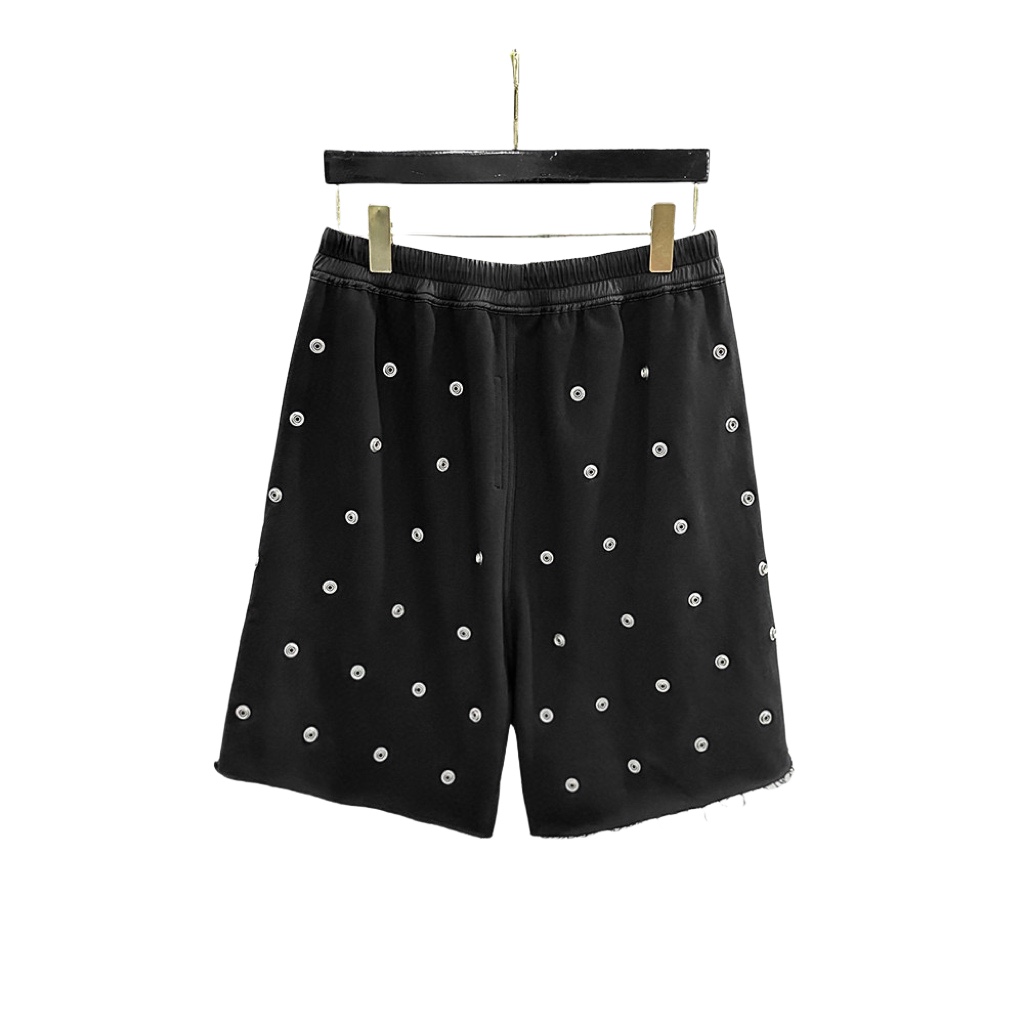 Rick Owens DRKSHDW Embellished Cotton Shorts - EUR FASHION