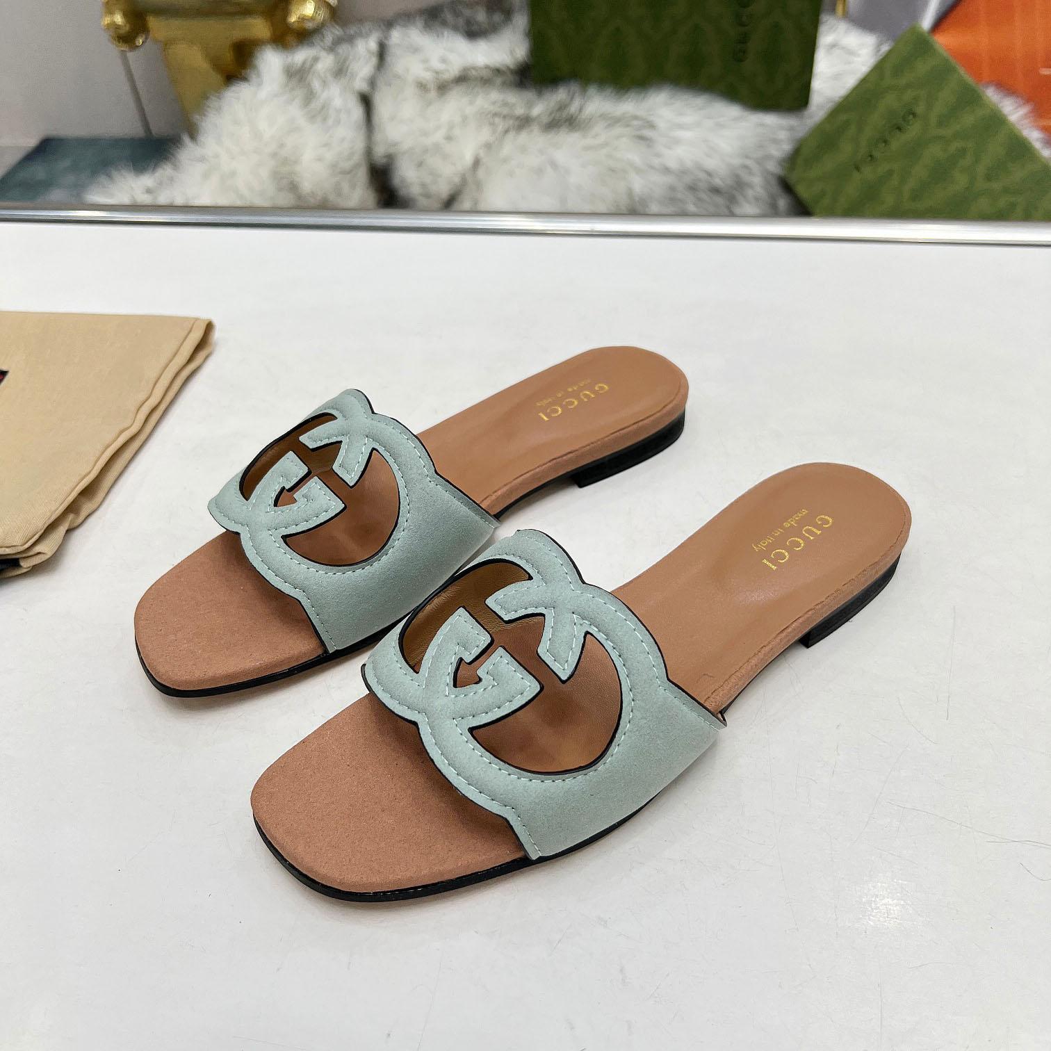Gucci Women's Interlocking G Cut-out Sandal - EUR FASHION