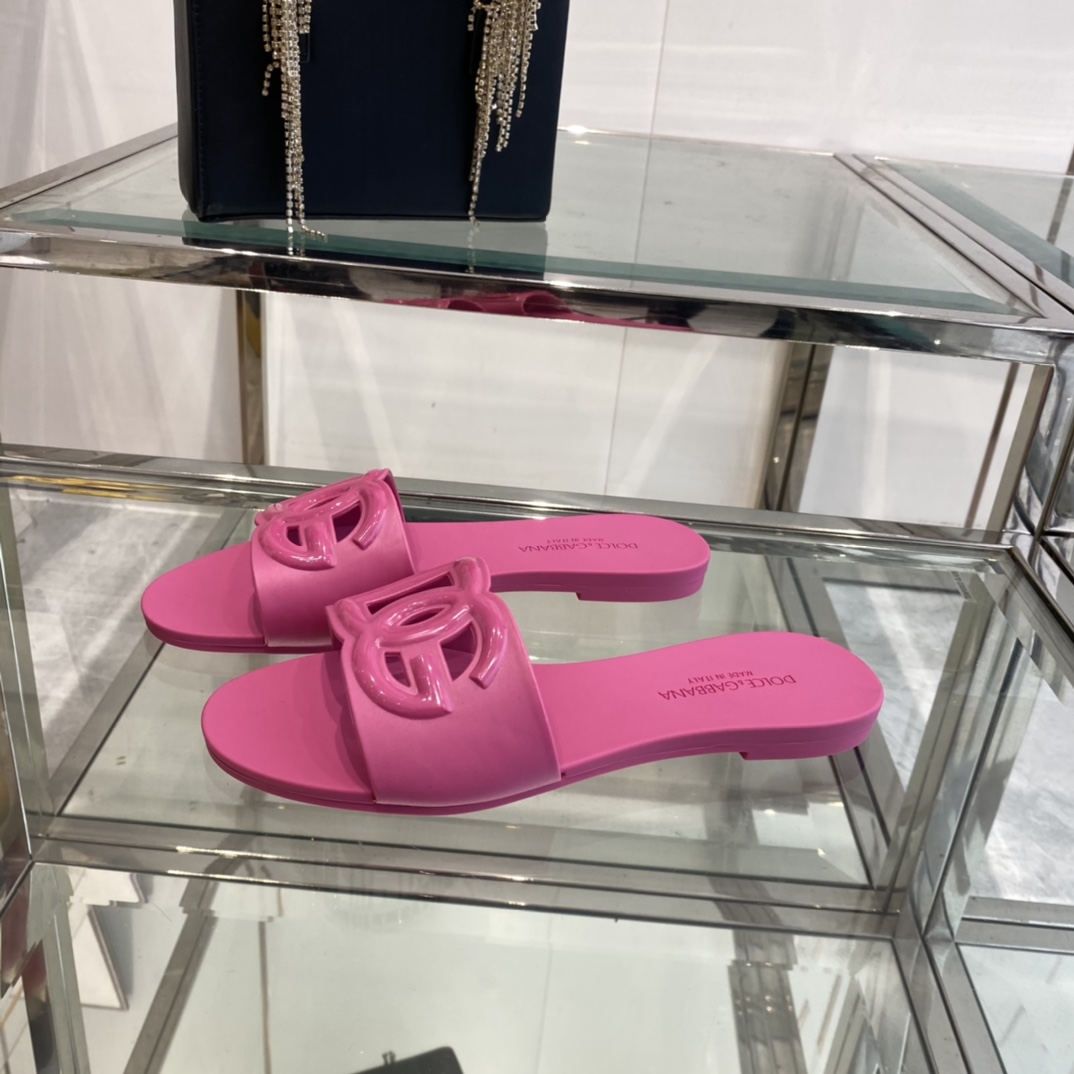 Dolce & Gabbana Rubber Beachwear Sliders - EUR FASHION