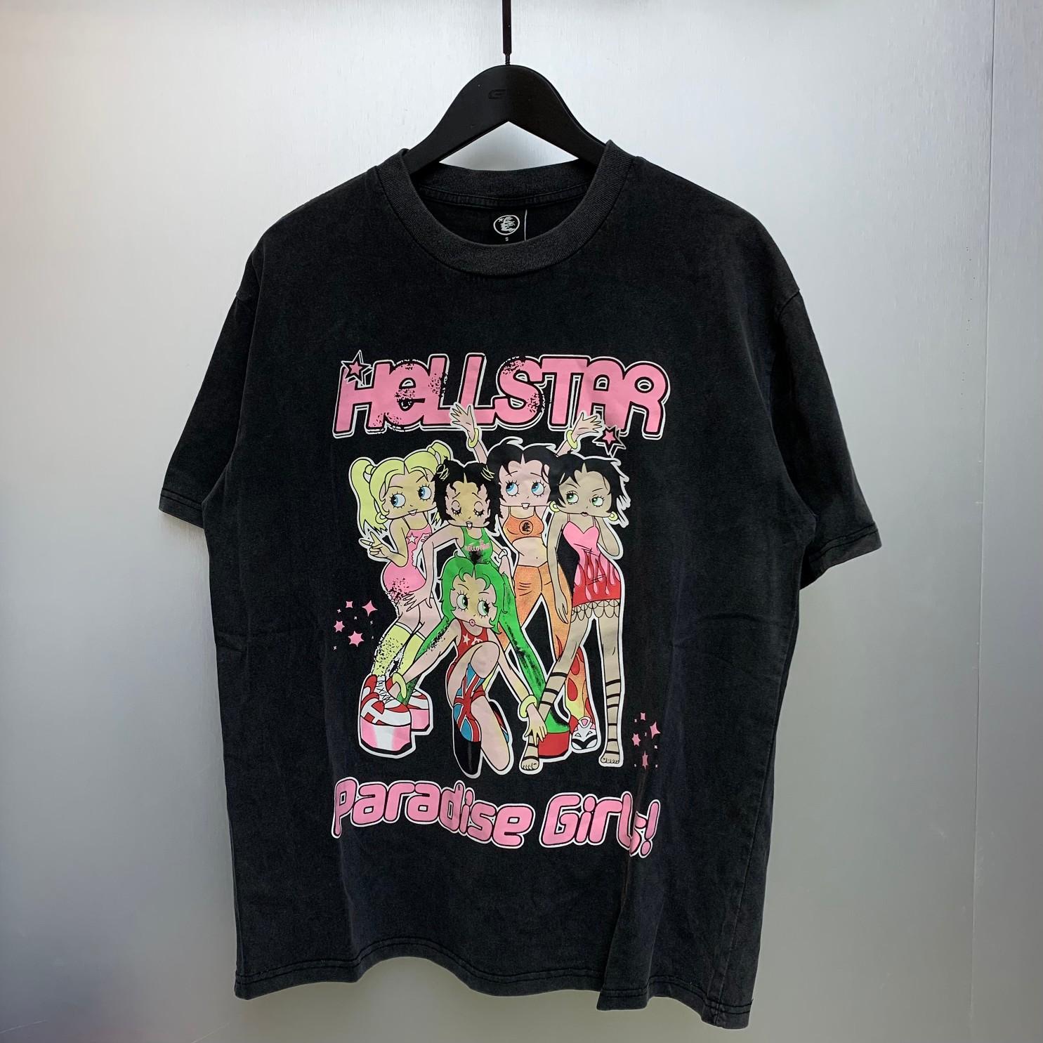 Hellstar Betty Boop Print T-shirt  - EUR FASHION