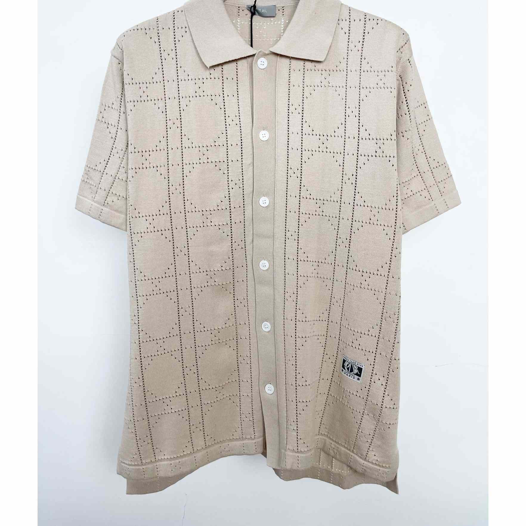 Dior Cannage Short-Sleeved Shirt - EUR FASHION